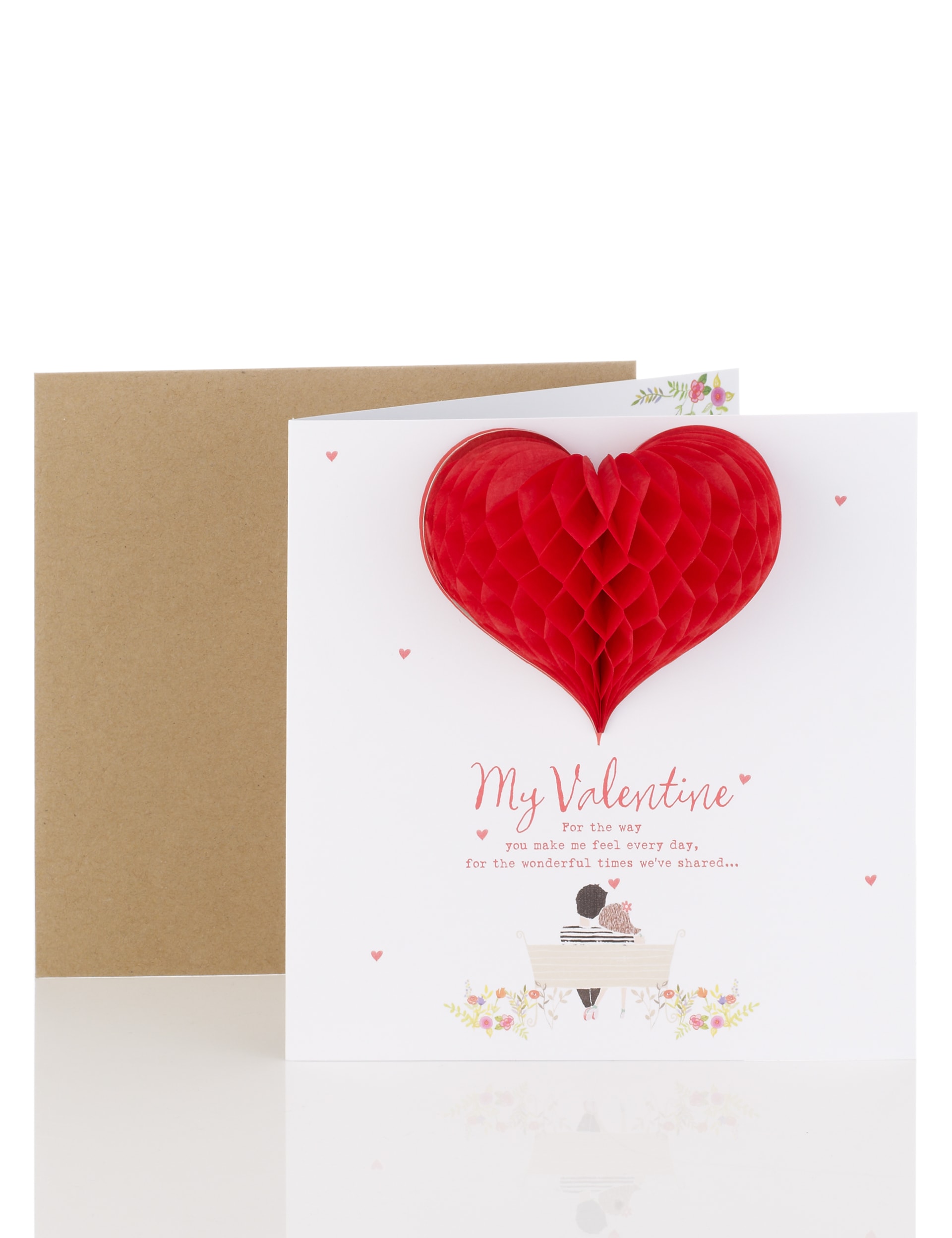 Honeycomb Heart Valentine's Day Card Image 1 of 2