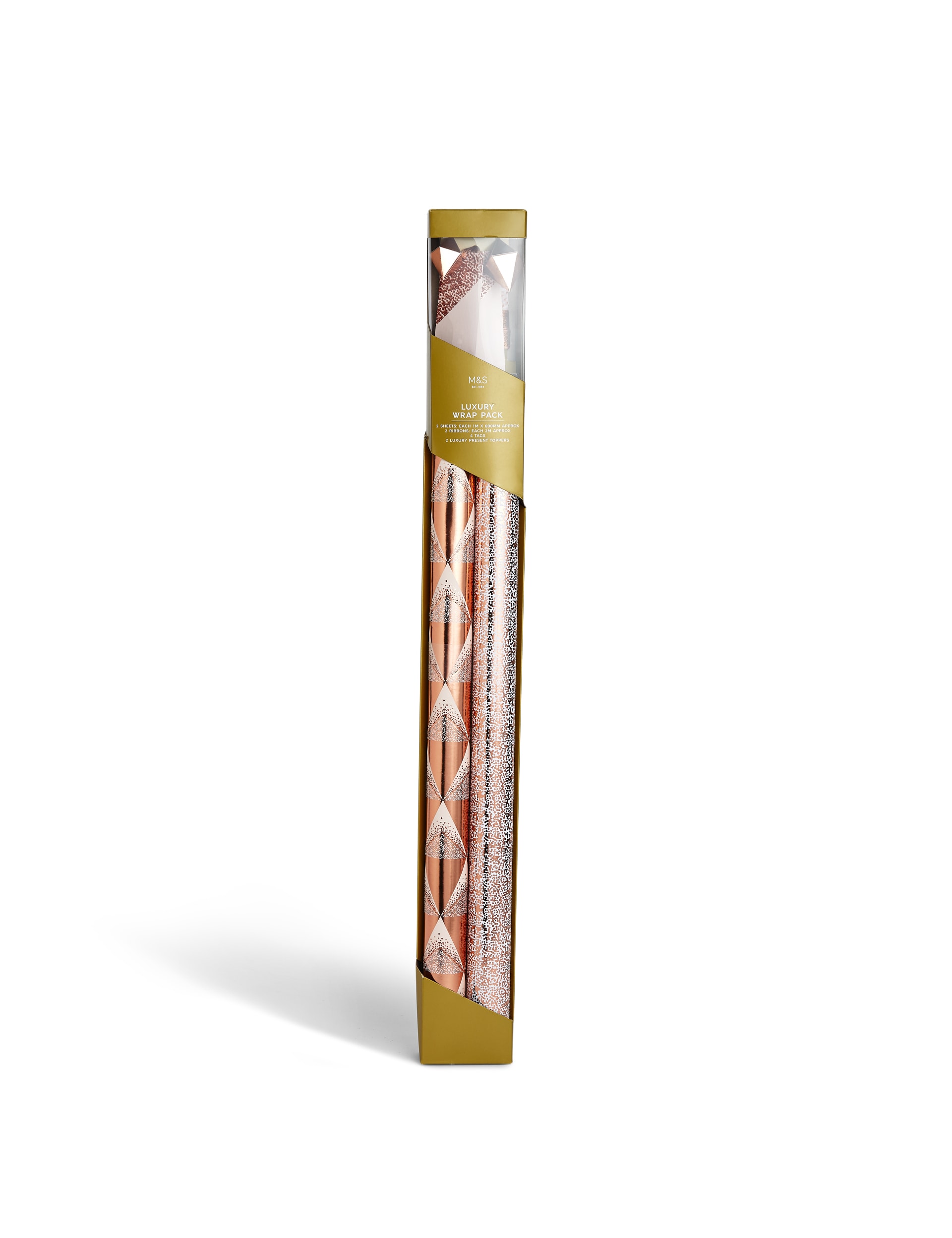 Hollywood Set of 2 Luxury Rose Gold Christmas Wrap Pack Image 2 of 6