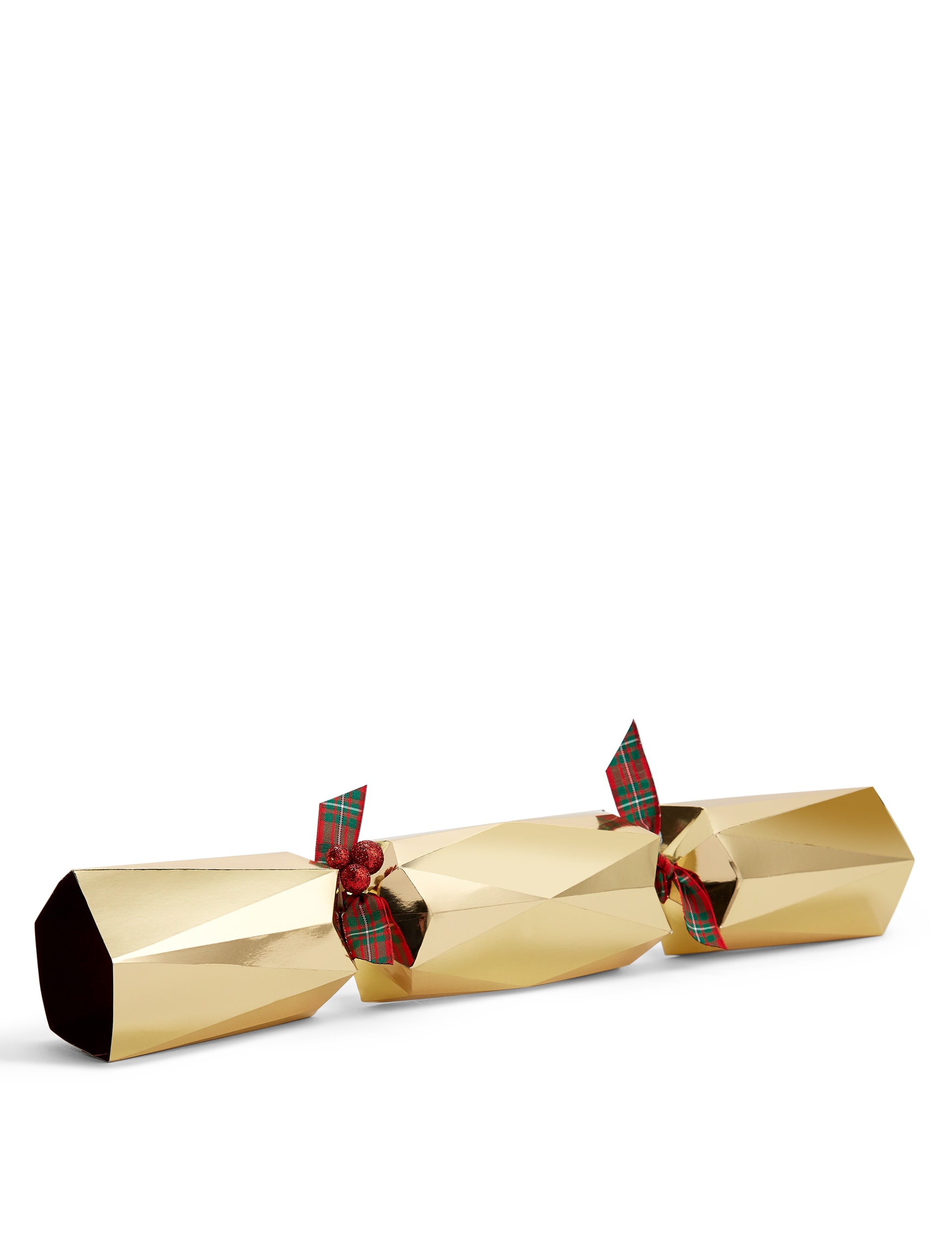 Joyeux Noel Red & Gold Multi-Faceted Christmas Crackers Image 2 of 4