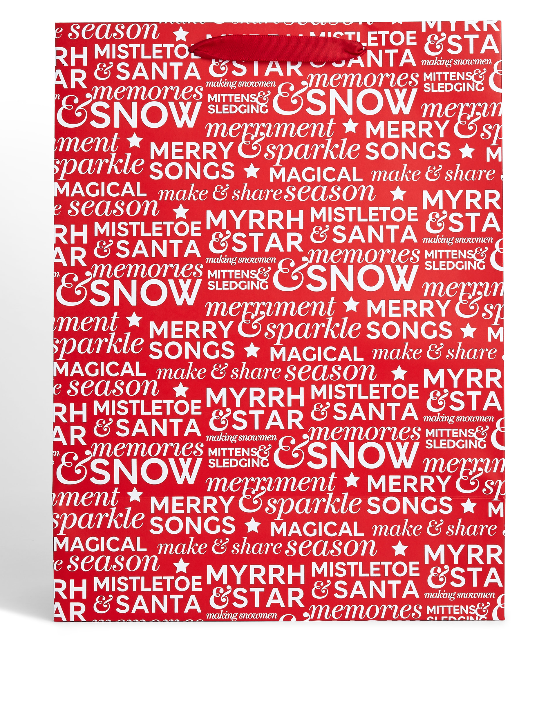 Joyeux Noel Red Text Gift Bag Multipack Image 2 of 8