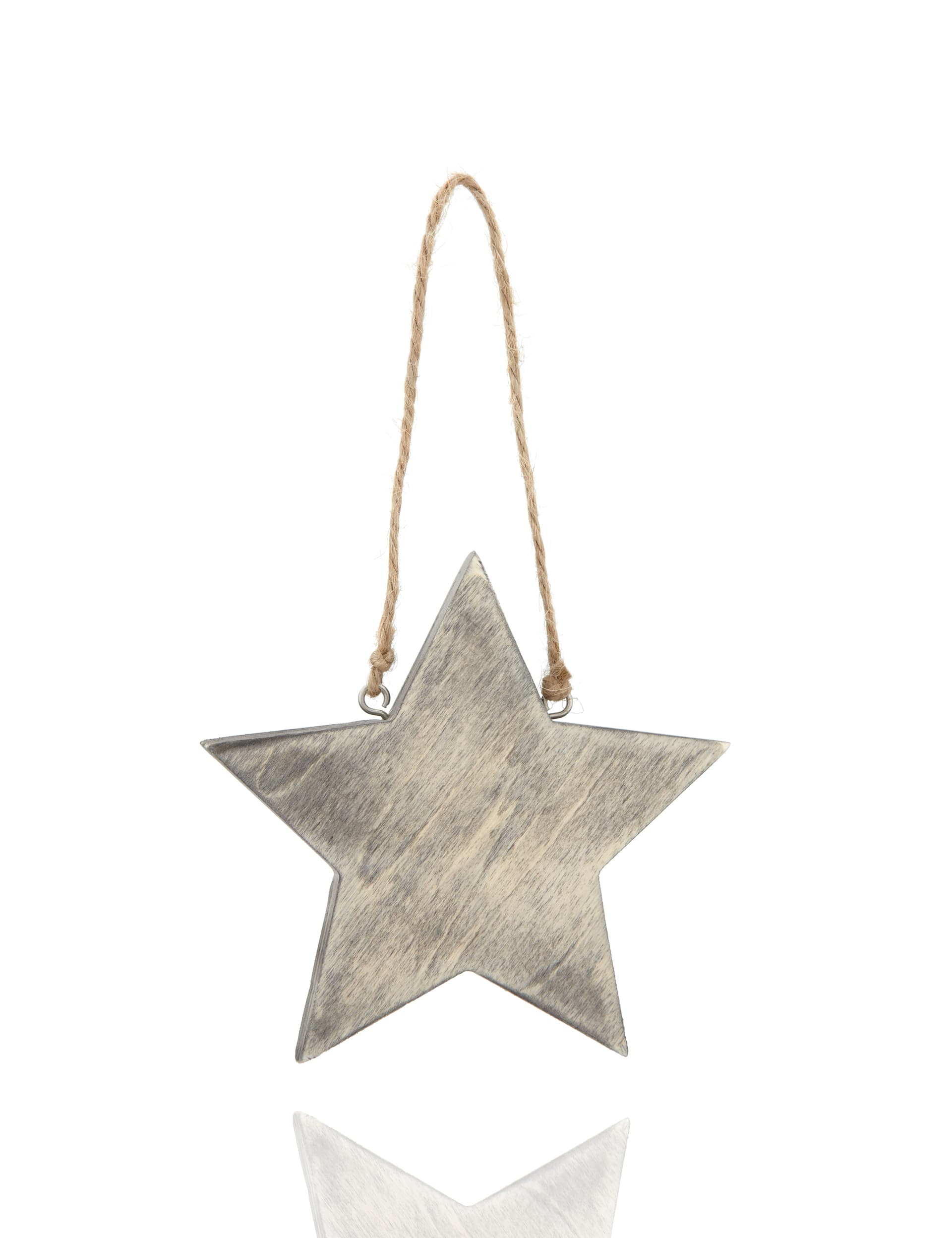 Wooden Star Christmas Tree Decoration Image 1 of 2
