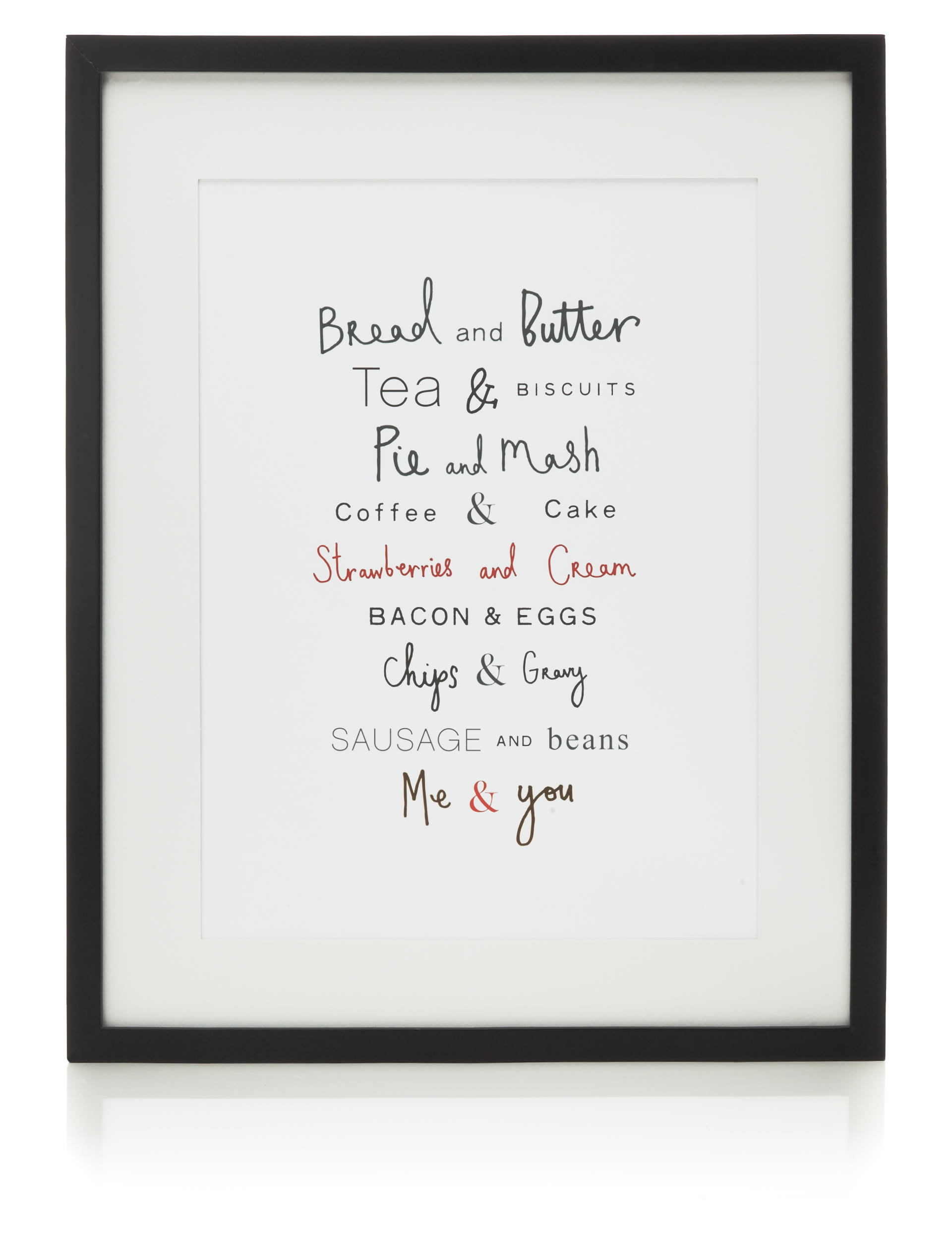 Me & You Lettering Framed Print Image 1 of 1