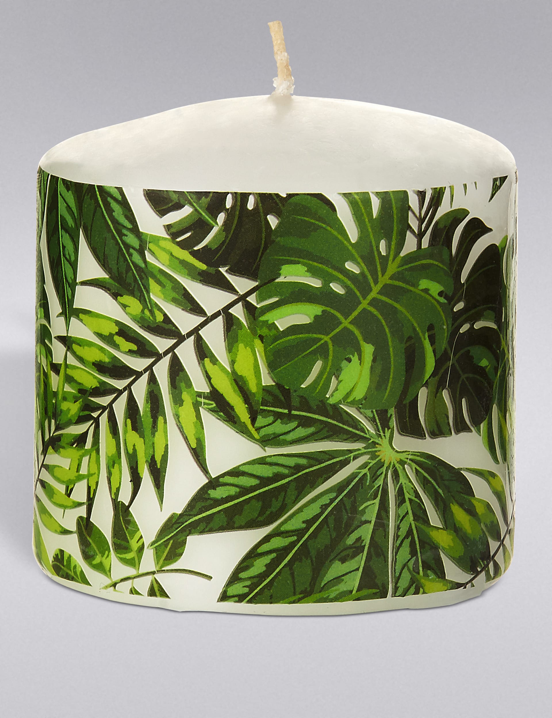 Short Palm Leaf Pillar Candle Image 1 of 1