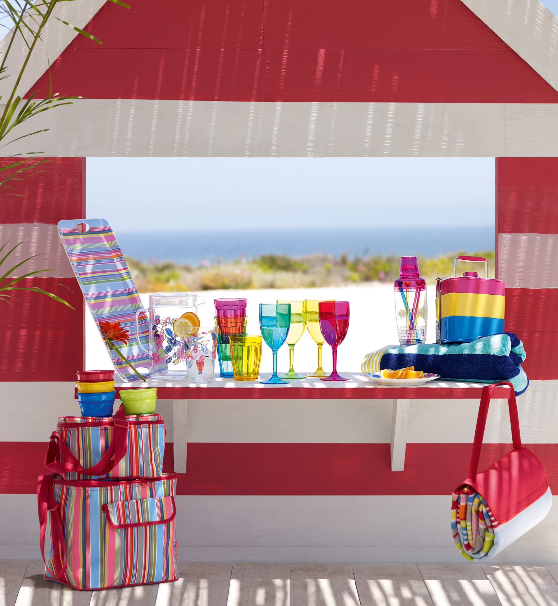 Paradise Striped Large Cool Bag Image 2 of 3