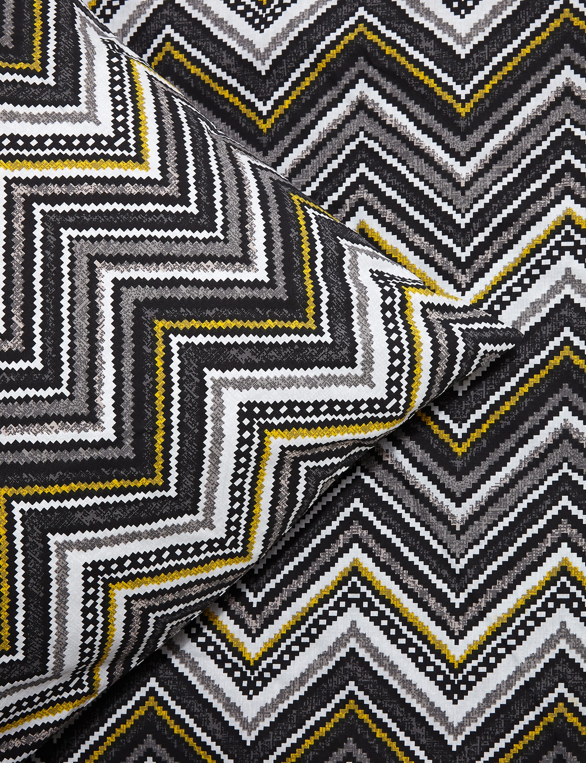 Graphite Geometric Print Bedding Set Image 2 of 5