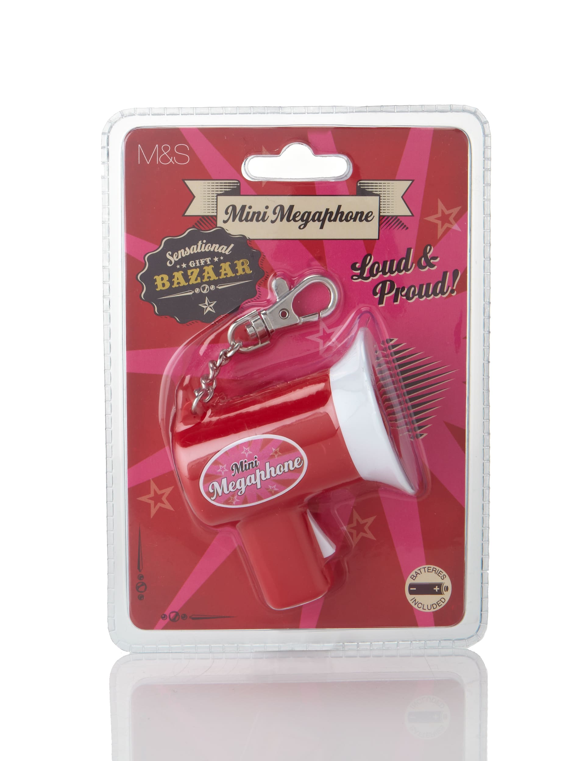 Gift Bazaar Mini Megaphone Keyring M S
