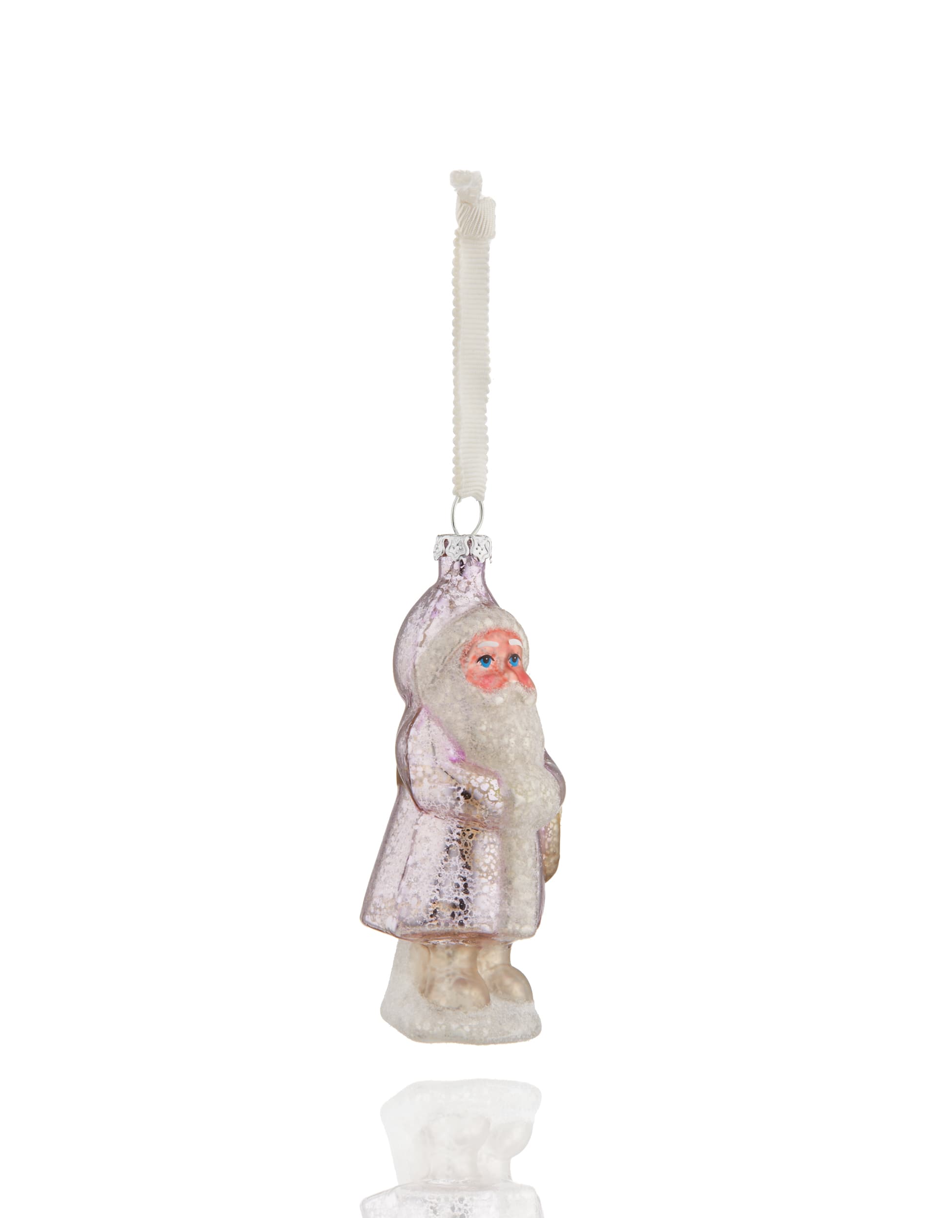 Antique Pink Santa Christmas Decoration Image 2 of 3