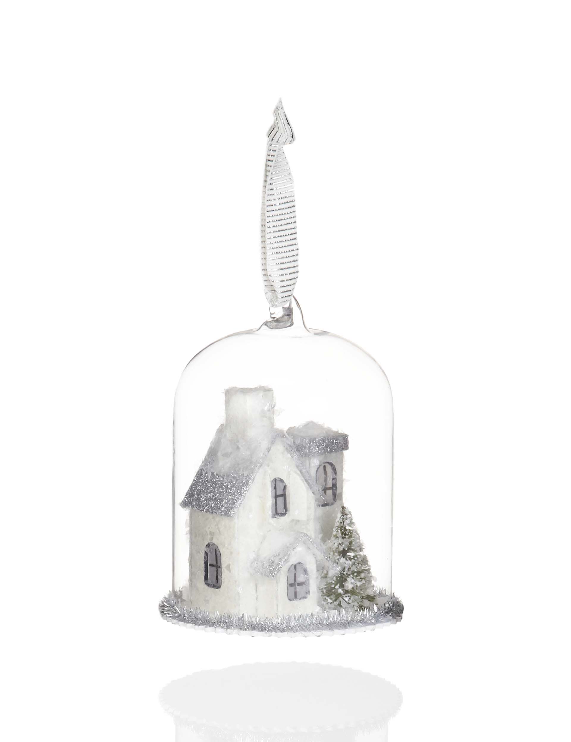 Bell Jar House Glass Christmas Bauble Image 1 of 2