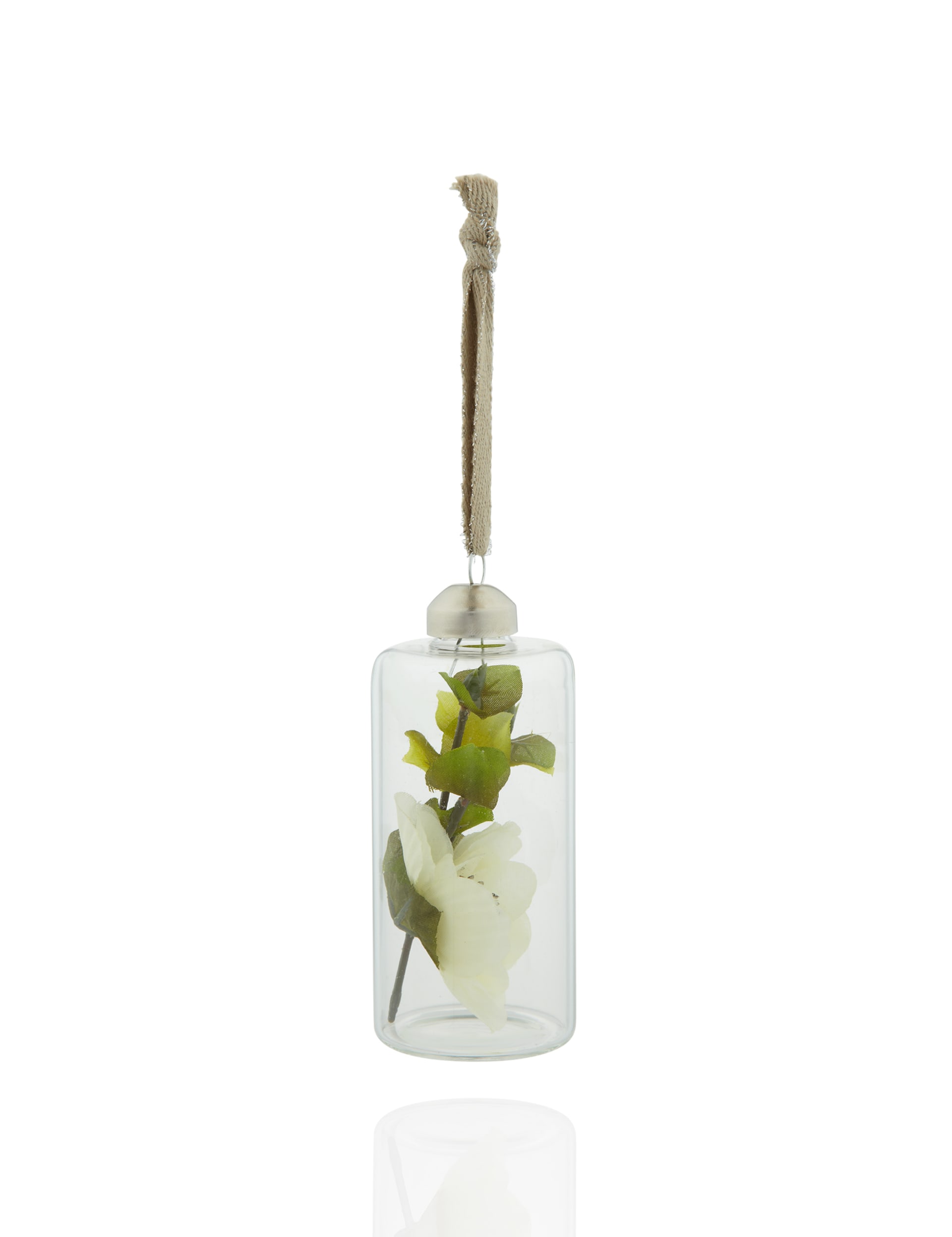 Festive Foliage Filled Jar Christmas Decoration Image 1 of 2
