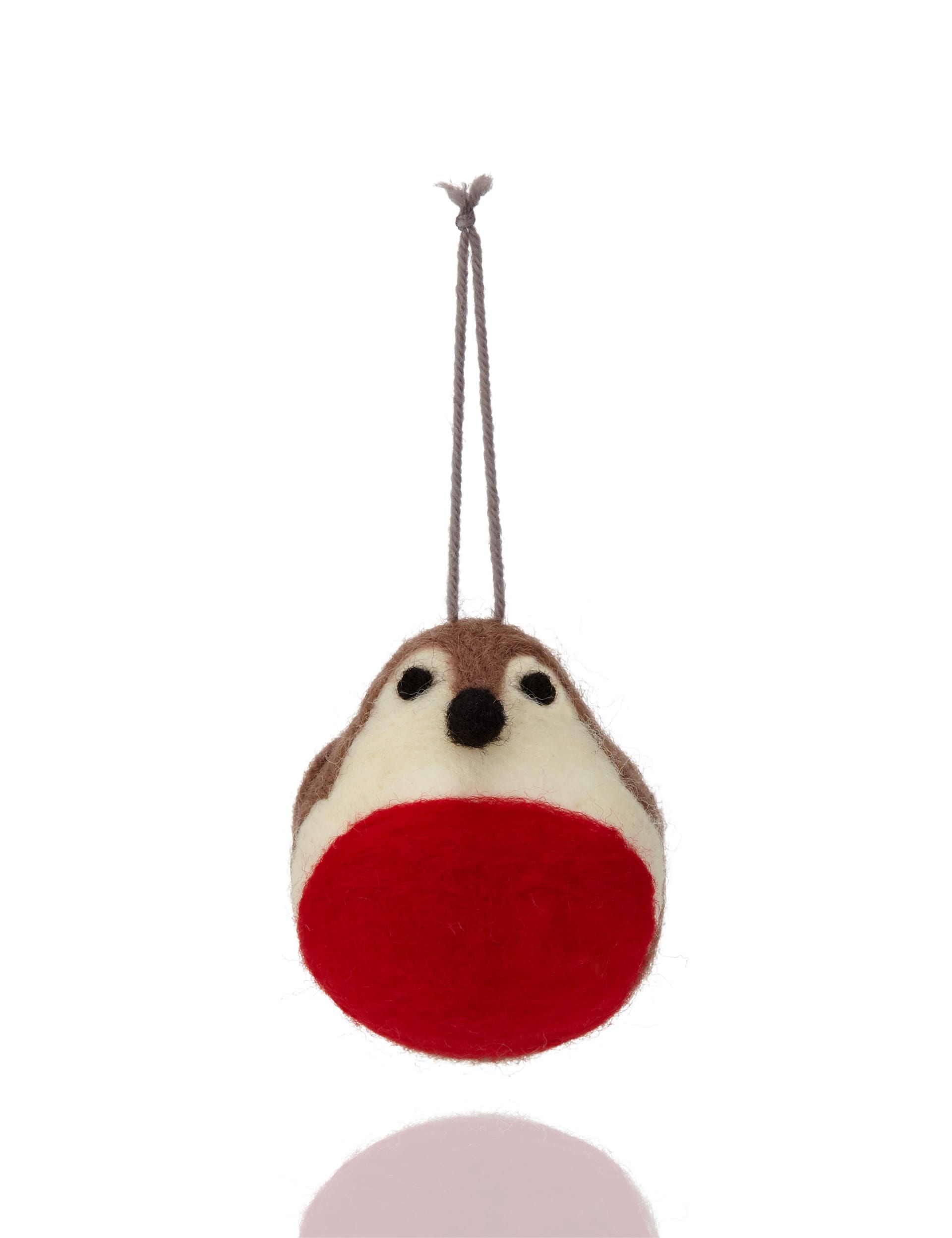 Cute Felt Robin Christmas Decoration Image 1 of 2