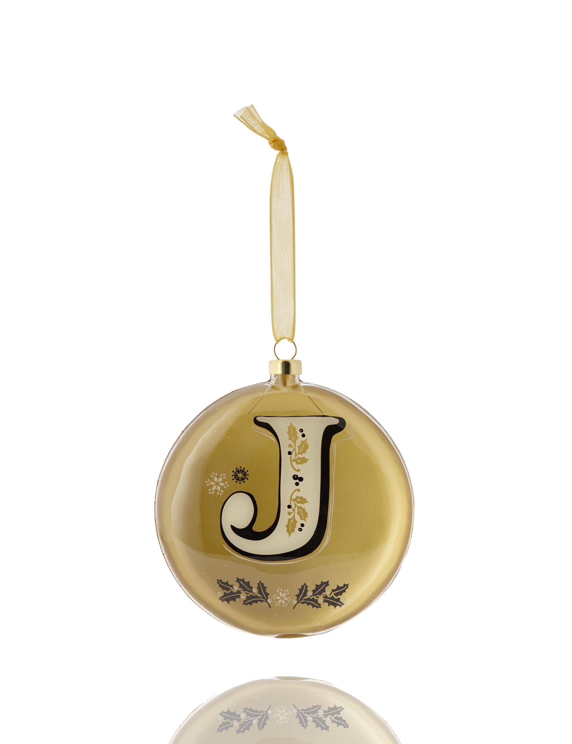 Alphabet J Glass Bauble Image 1 of 2