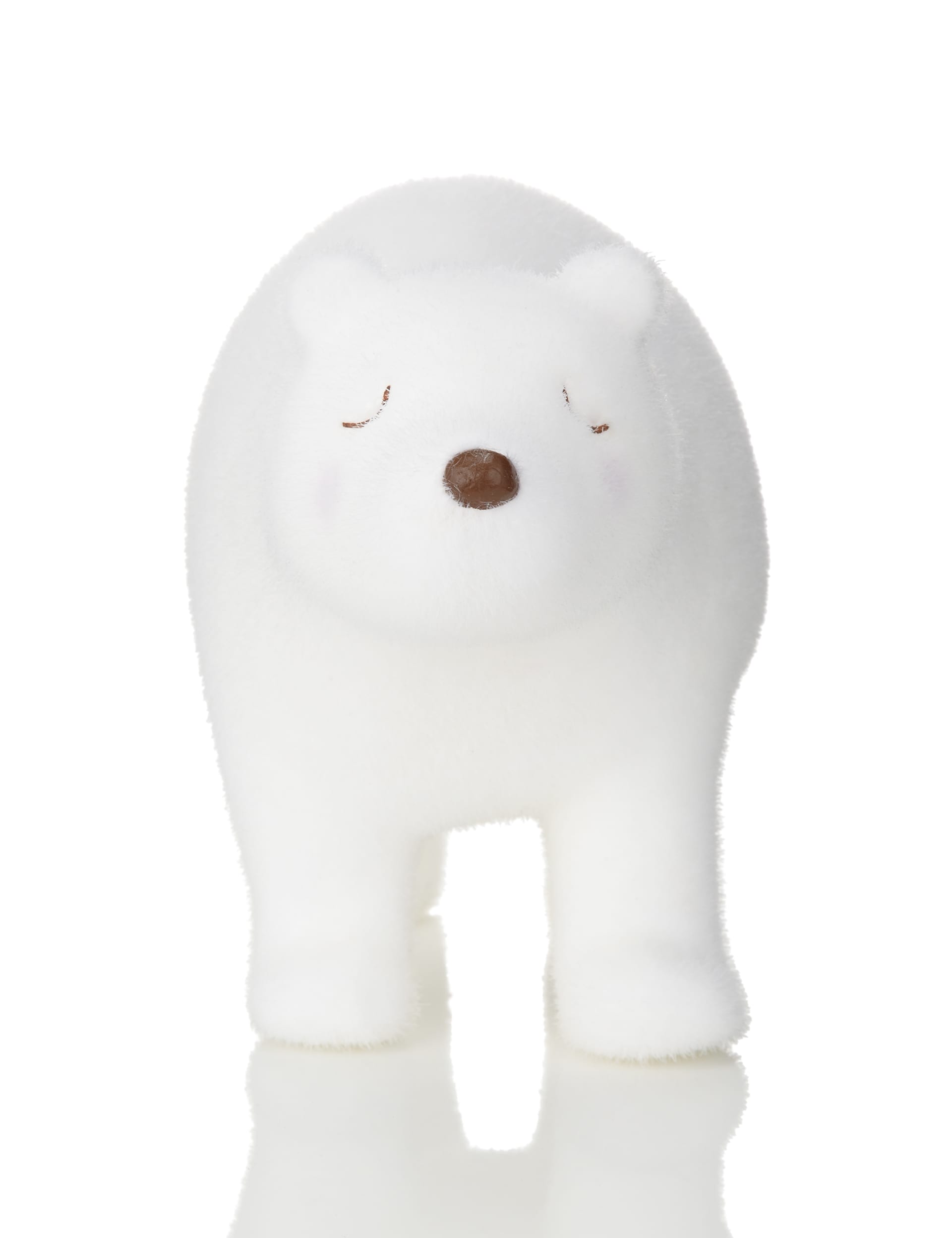 White Glittered Foam Polar Bear Christmas Decoration Image 1 of 2