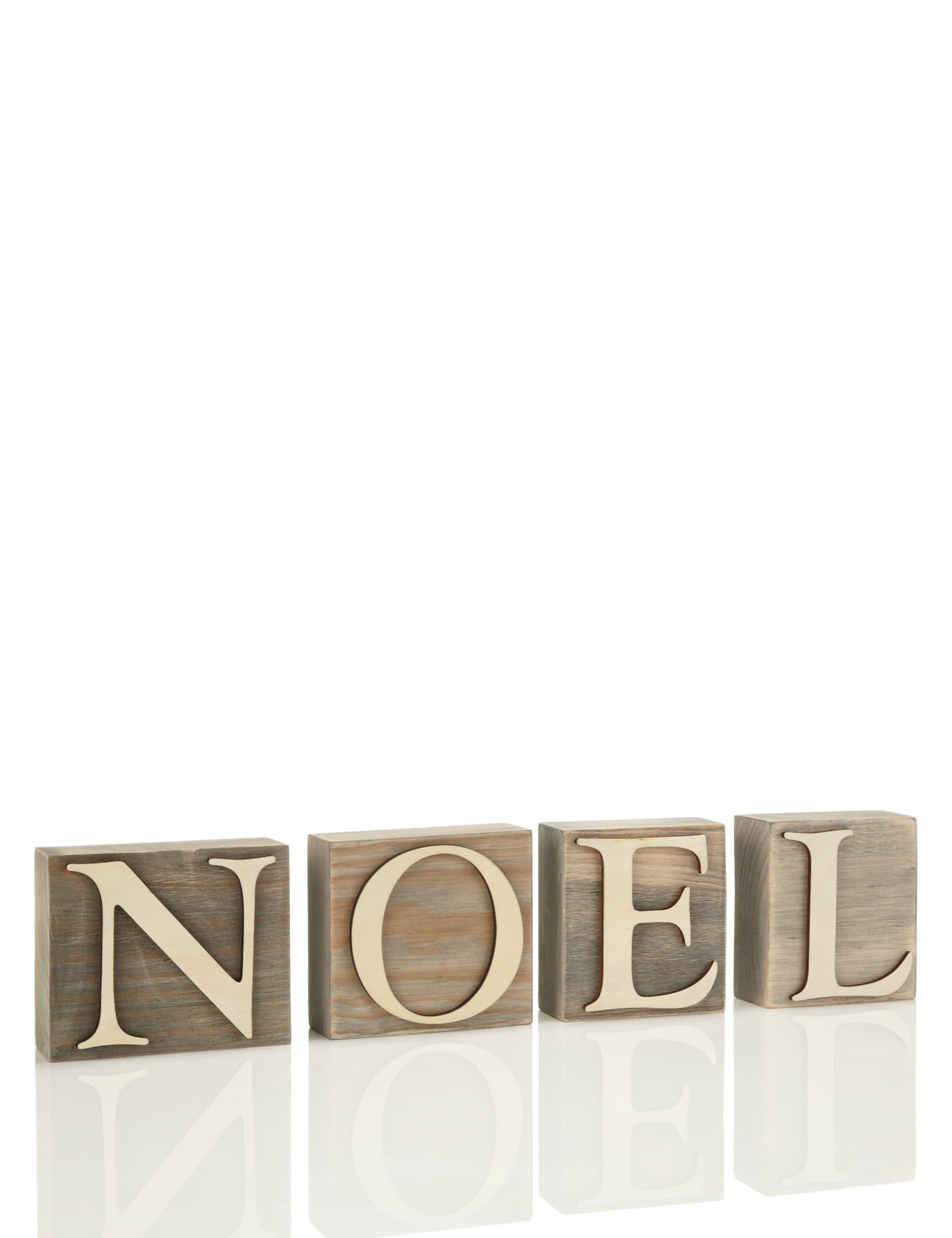NOEL Wooden Letter Blocks Christmas Decoration Image 1 of 2