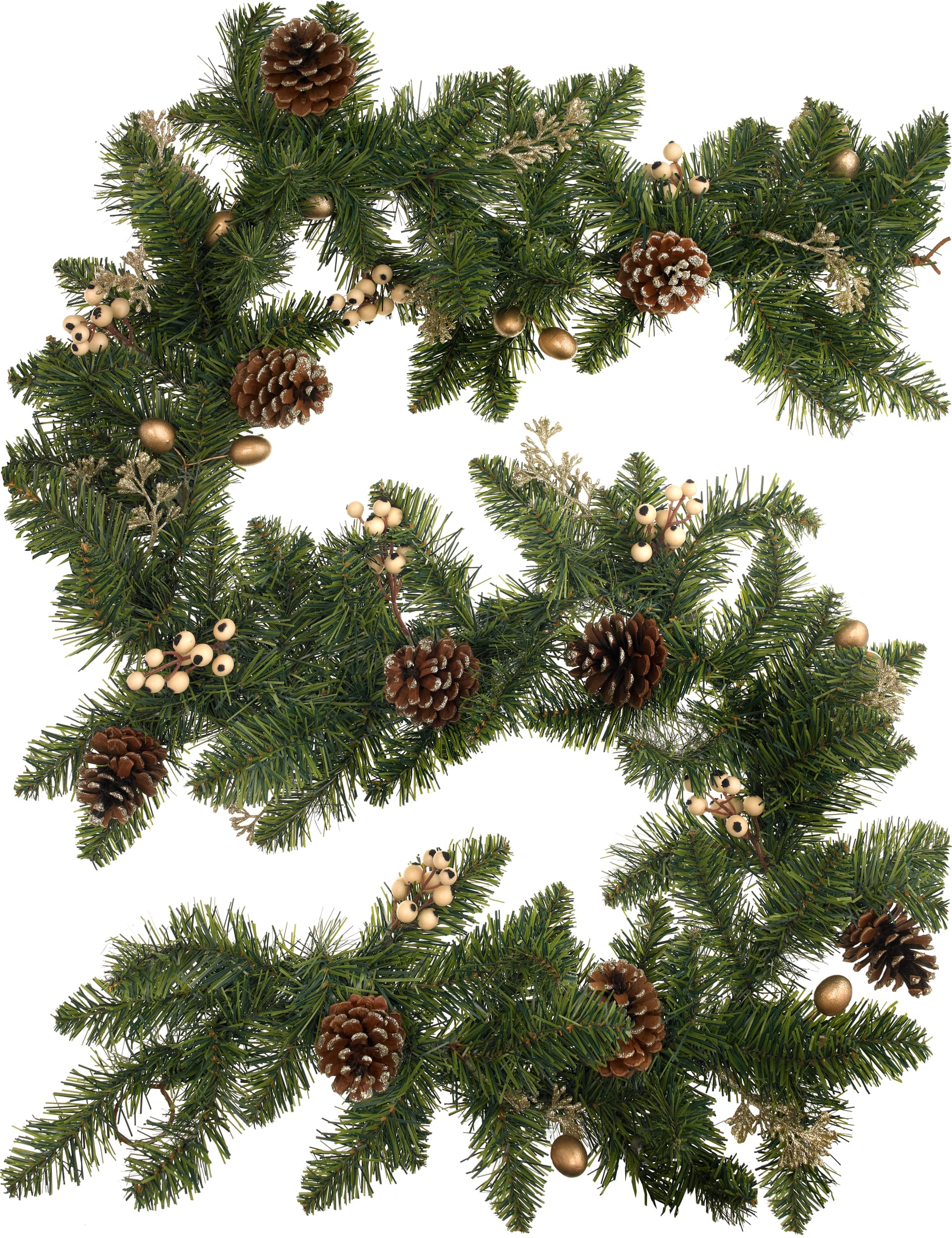 Golden Spruce Christmas Garland Image 2 of 3