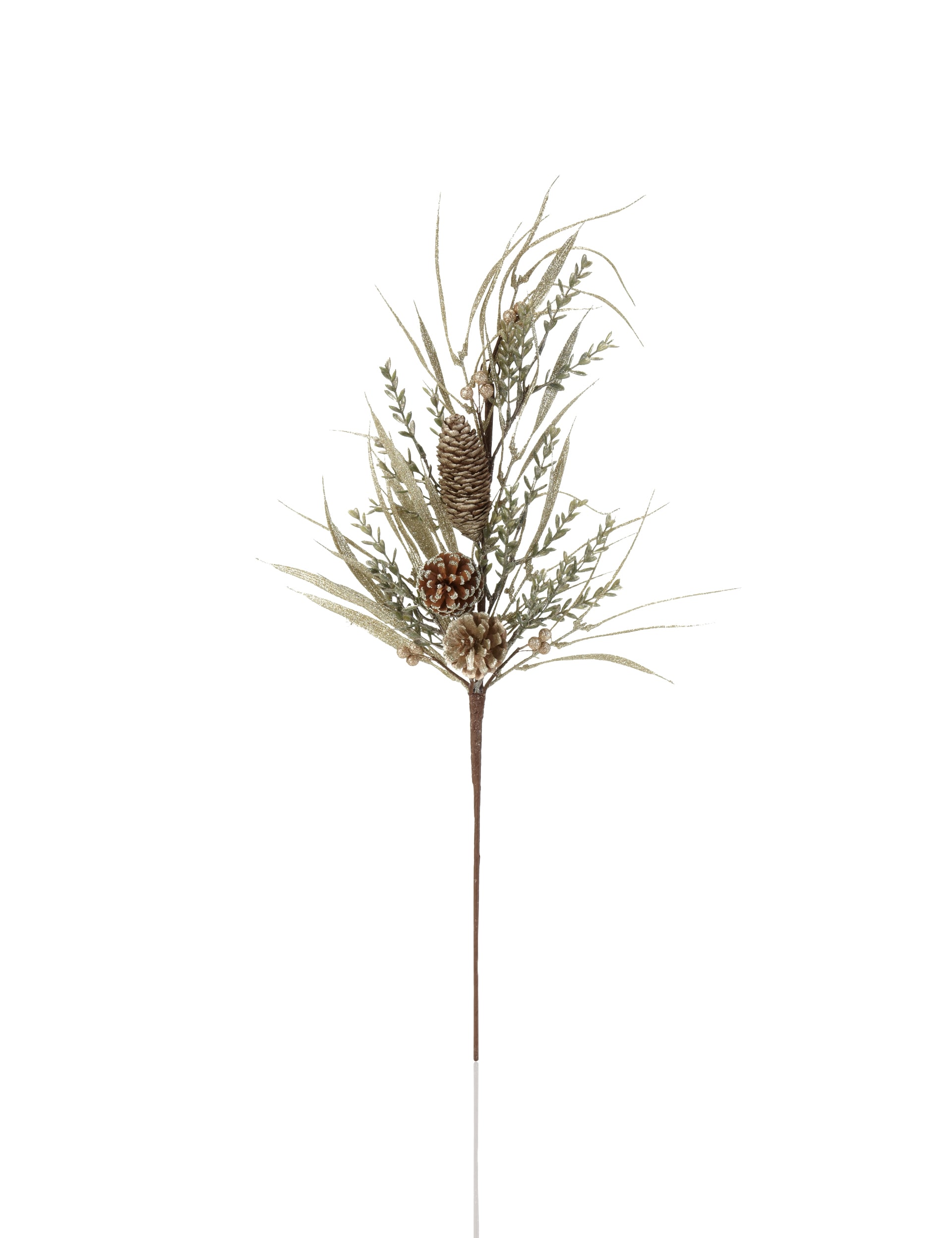 Metallic Sparkle Pine Cone Twig Image 1 of 2