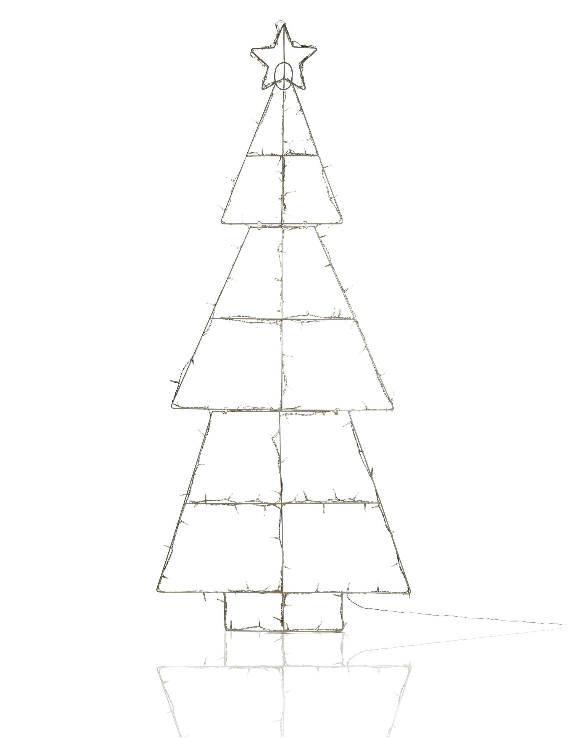 5ft Wall-Mounted Light-Up Christmas Tree Image 1 of 2