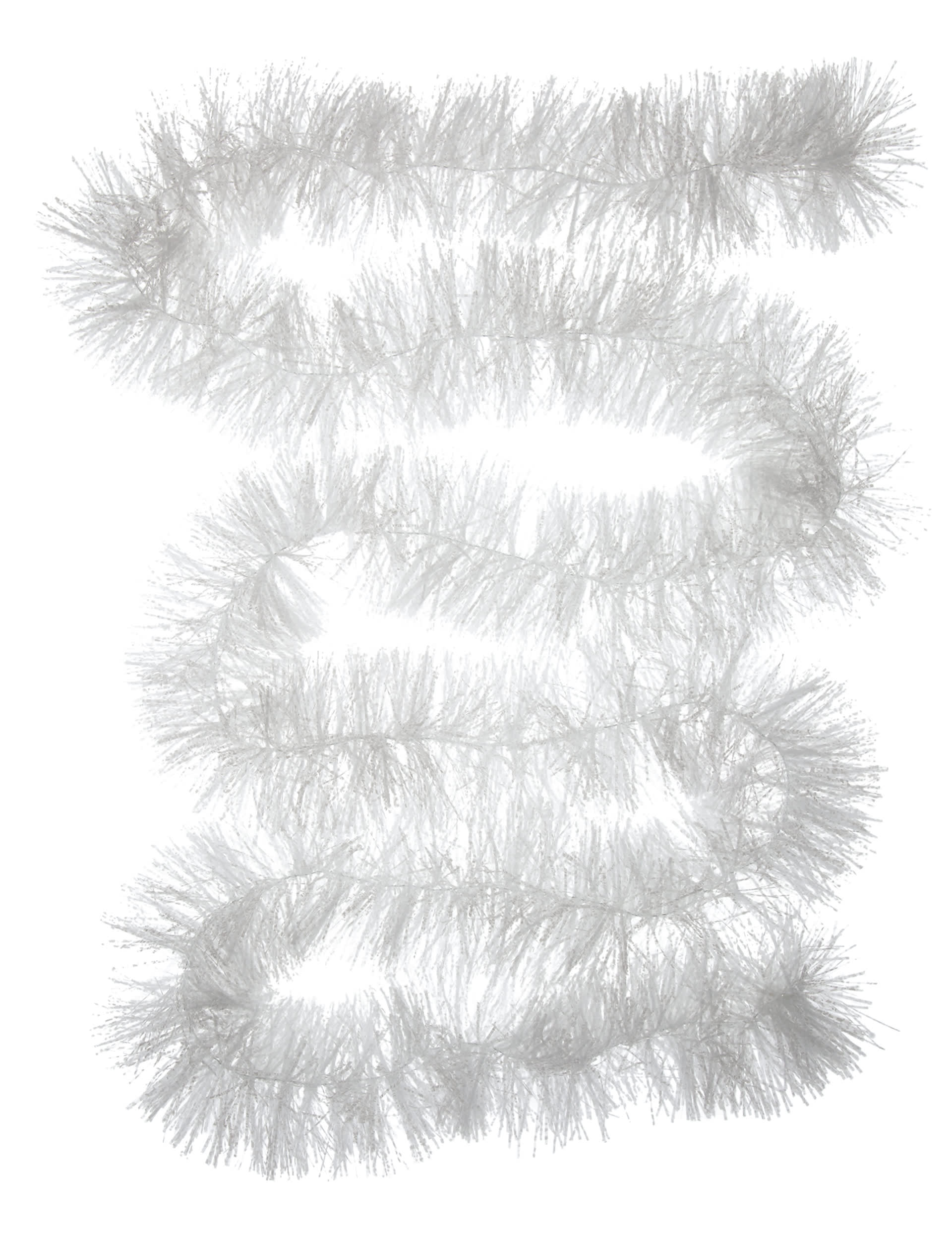 2 x 2m White Christmas Tinsel Image 1 of 2