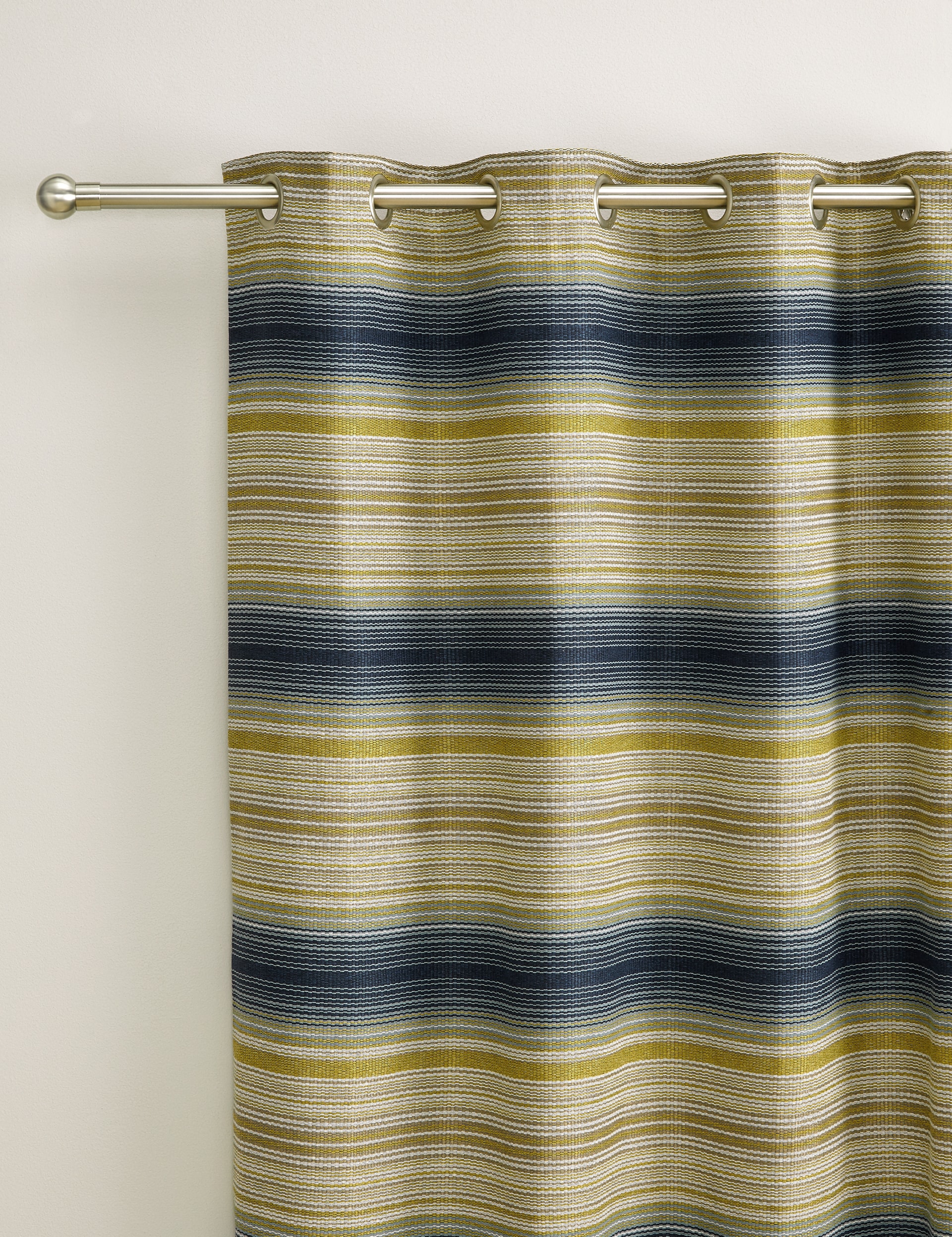 Stripe Eyelet Curtains Image 2 of 3