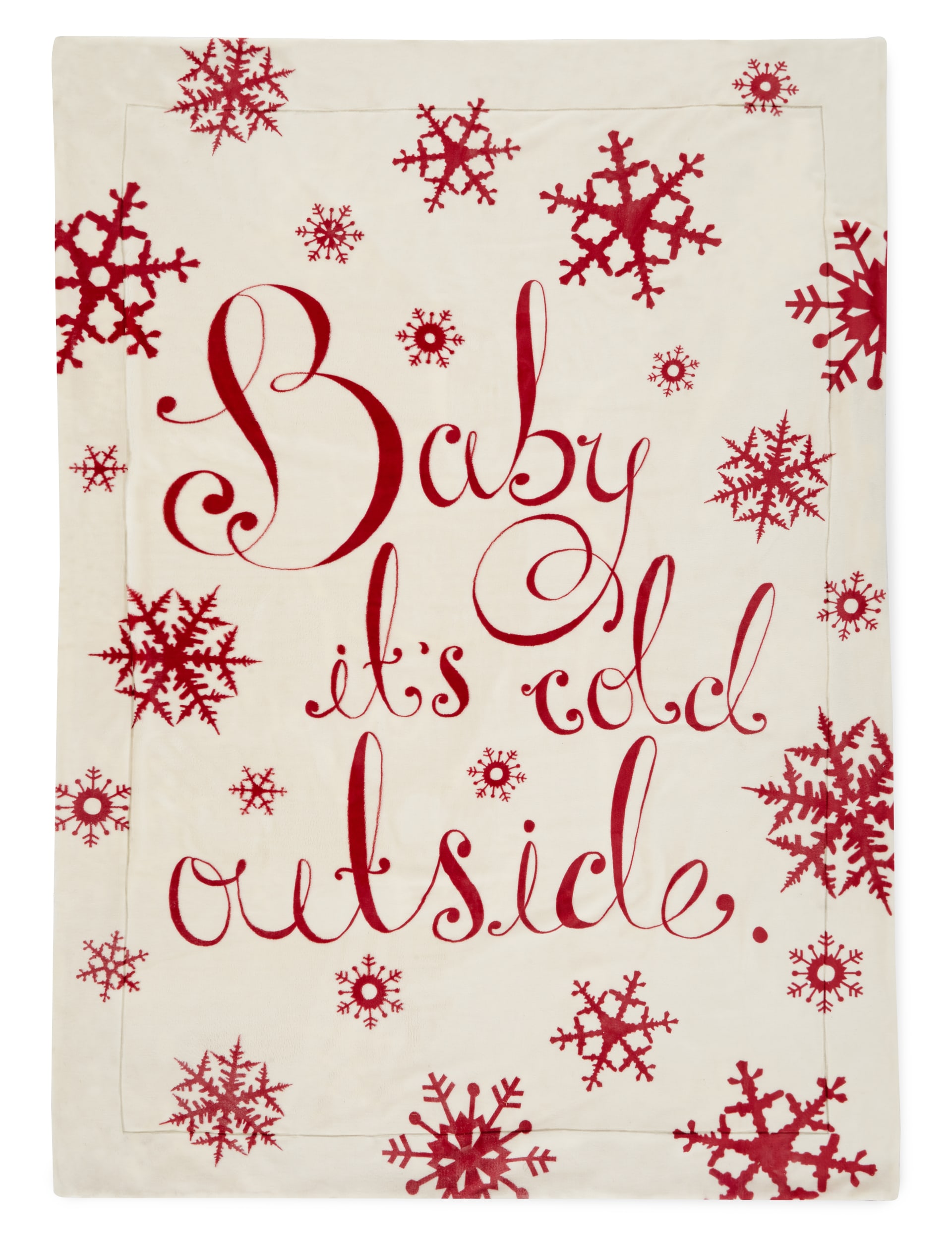 Baby It's Cold Outside Slogan Throw Image 2 of 4