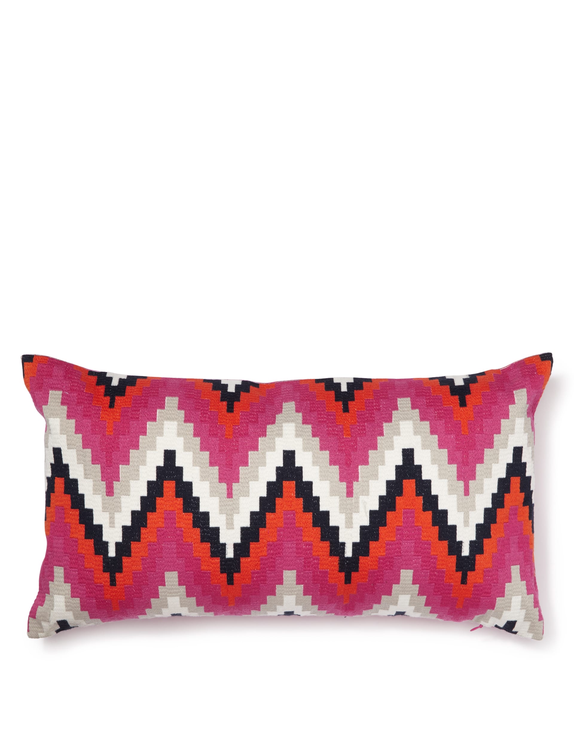 Chevron Embroidered Cushion Image 1 of 2