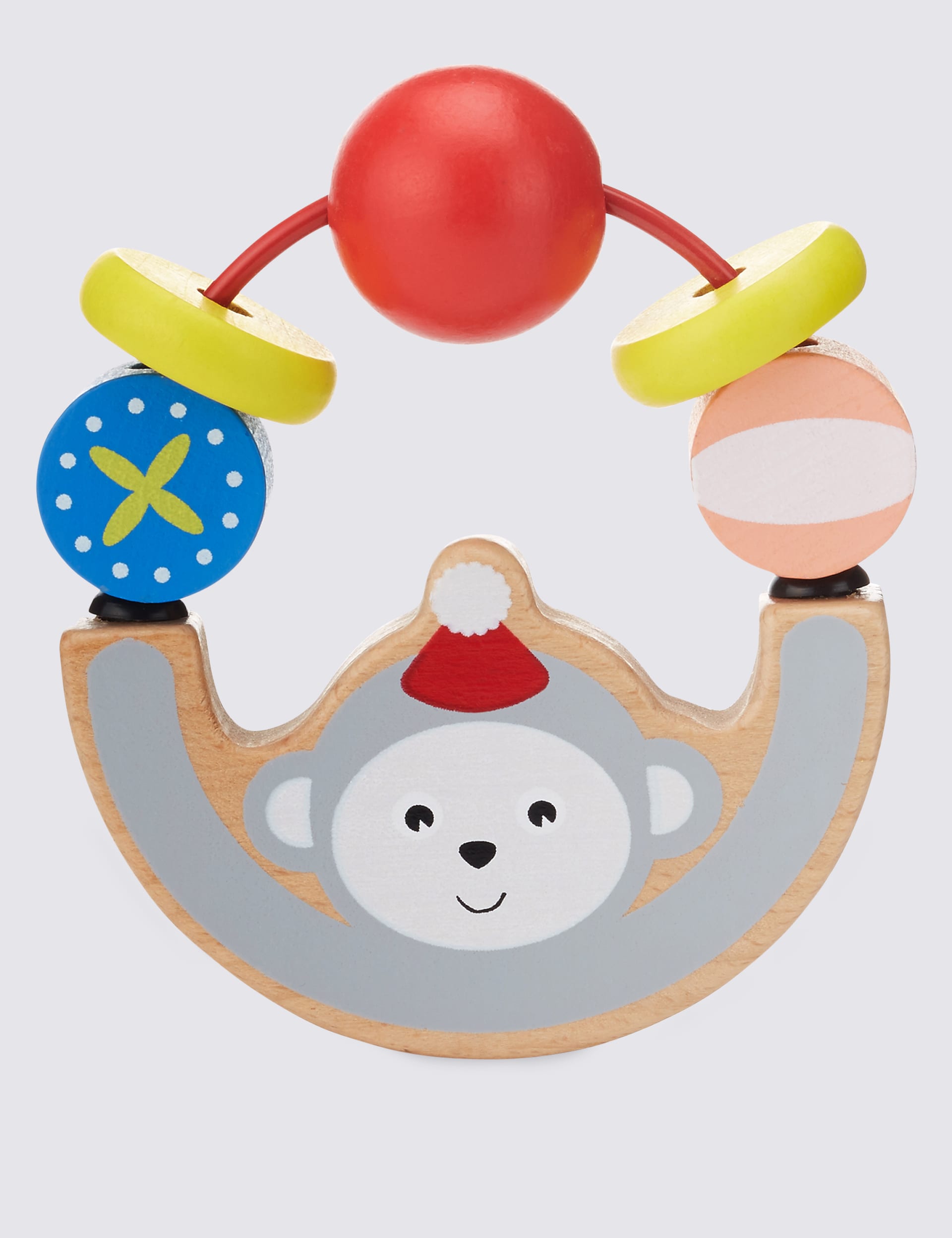 Wooden Monkey Juggling Rattle Image 1 of 2