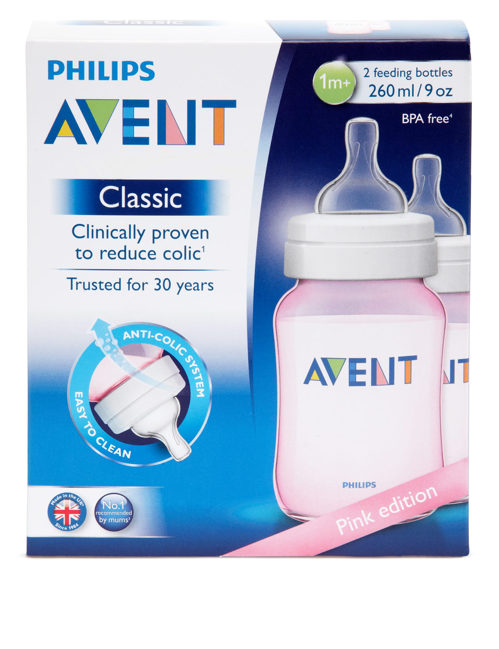 2 Pack Pink Bottles 260ml/9oz Image 2 of 3