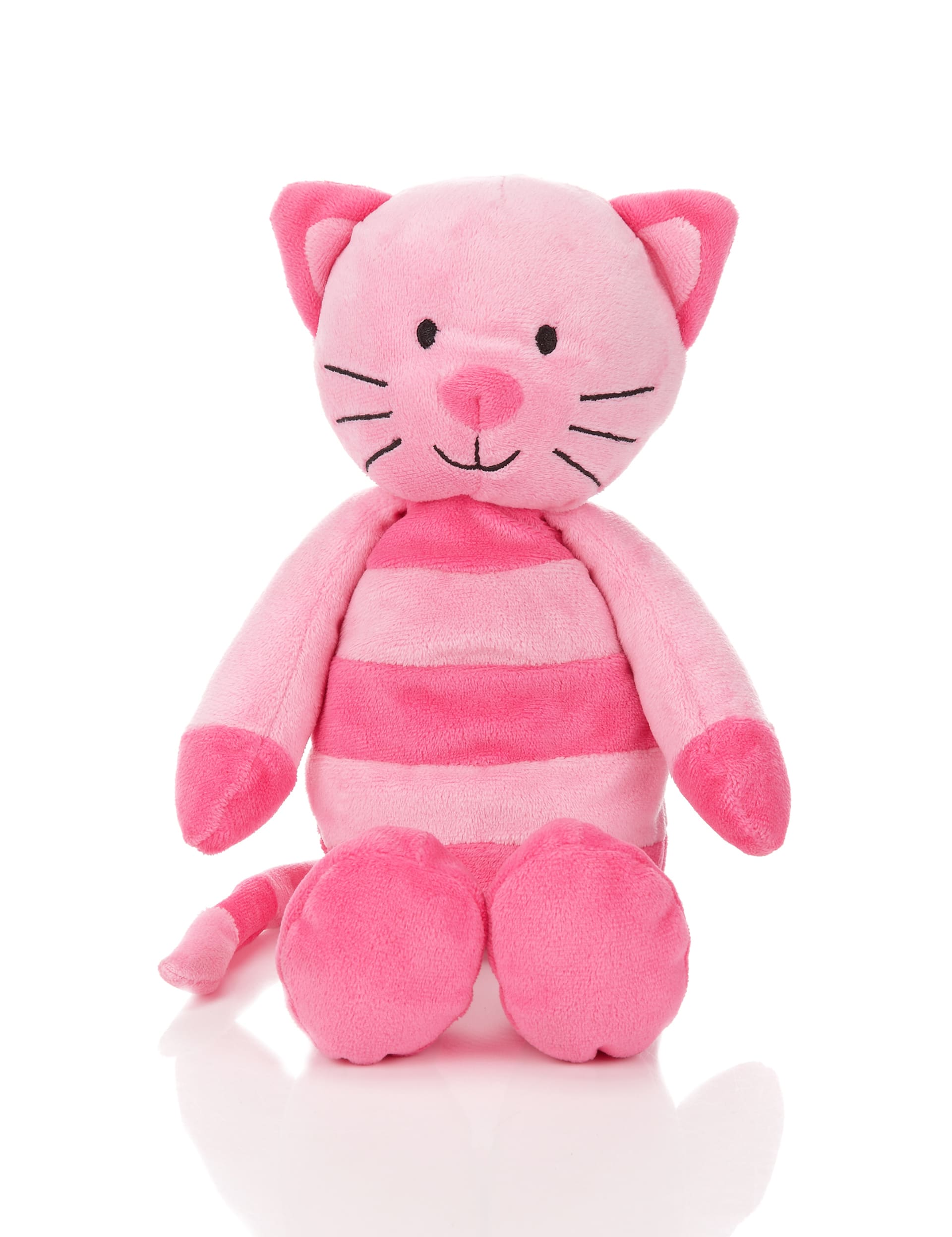 Pink cat plush toy on sale