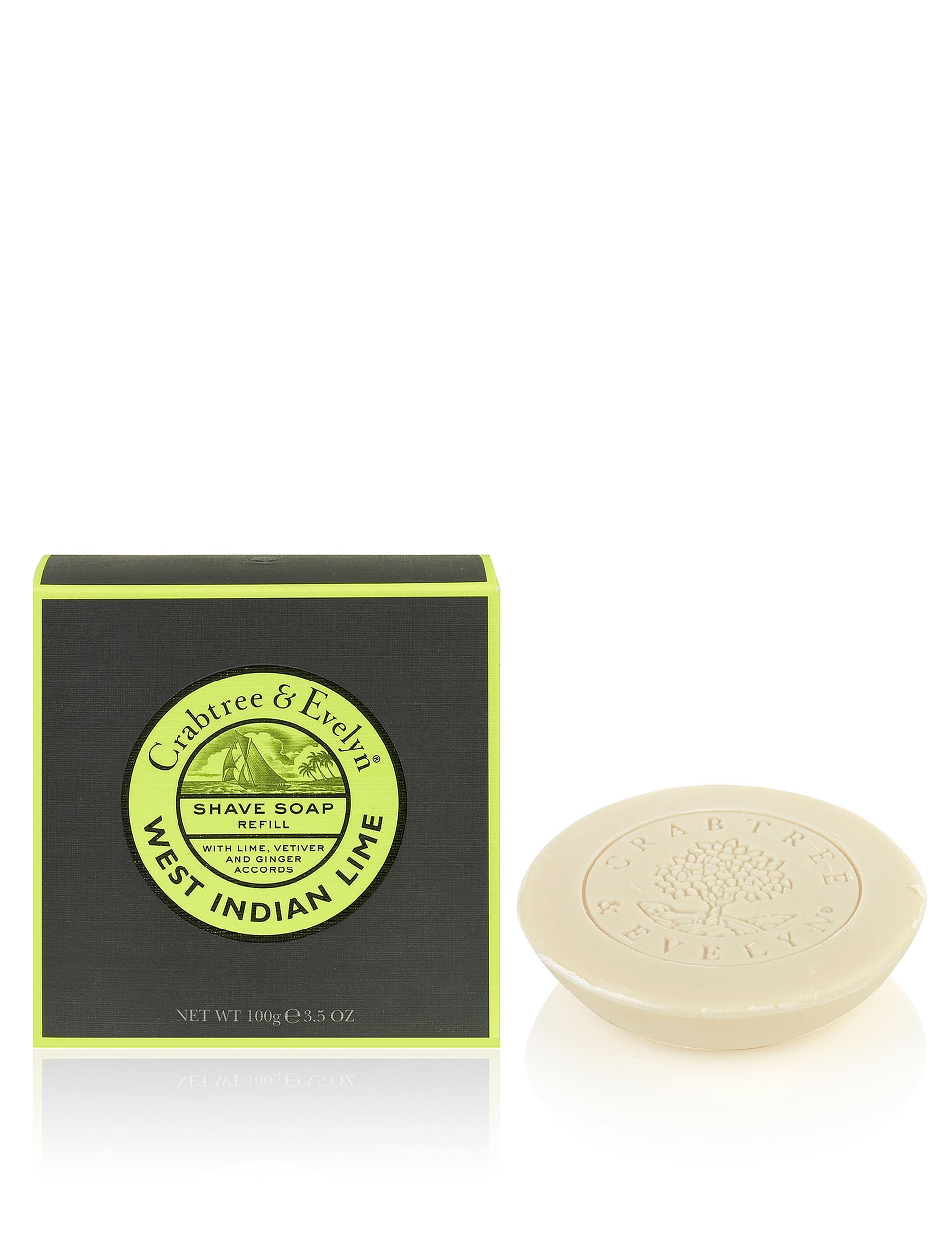 West Indian Lime Shave Soap Refill 100g Image 1 of 2