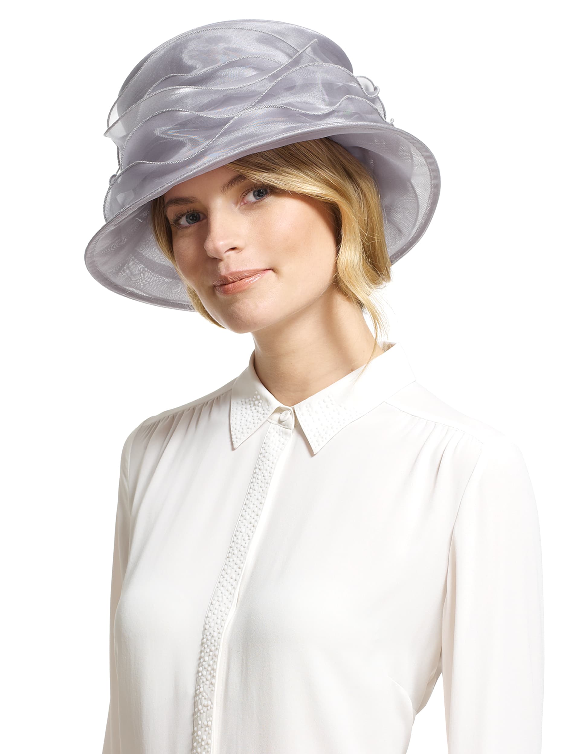 Ruffle Design Organza Hat Image 2 of 3