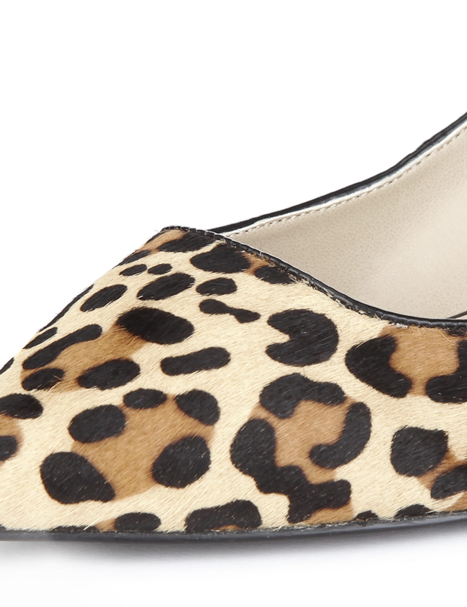 Leopard print flat shoes wide fit best sale