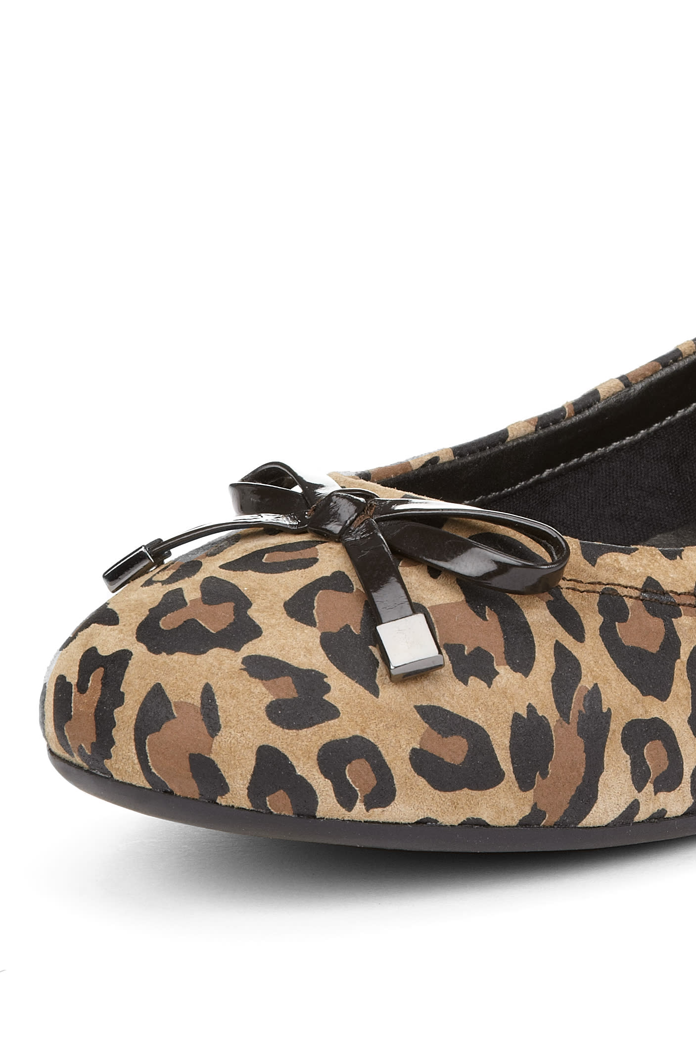 Footglove™ Fashion Leather Wide Fit Bow Pumps with Insolia® Image 2 of 3