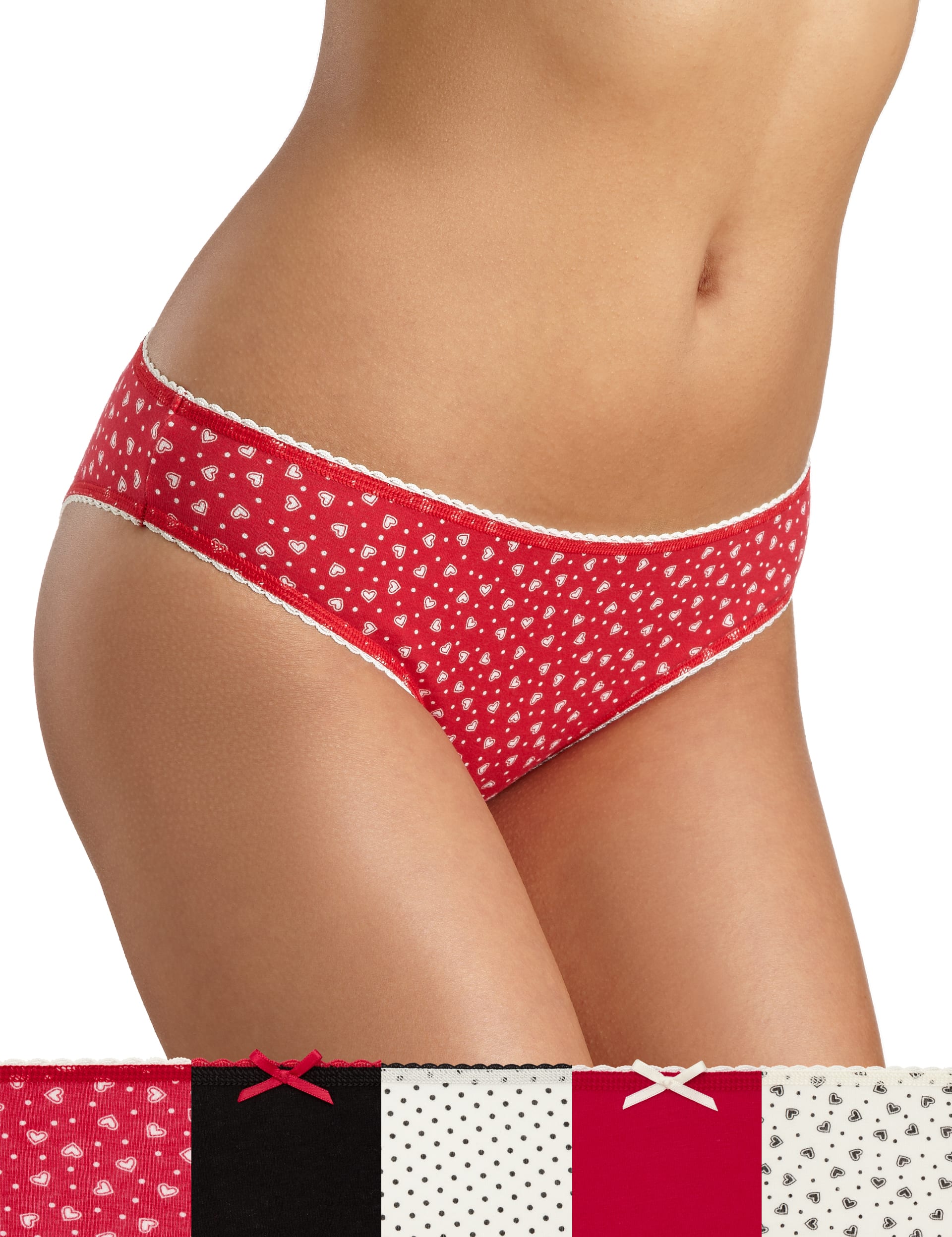 5 Pack Cotton Rich Brazilian Knickers Image 2 of 4