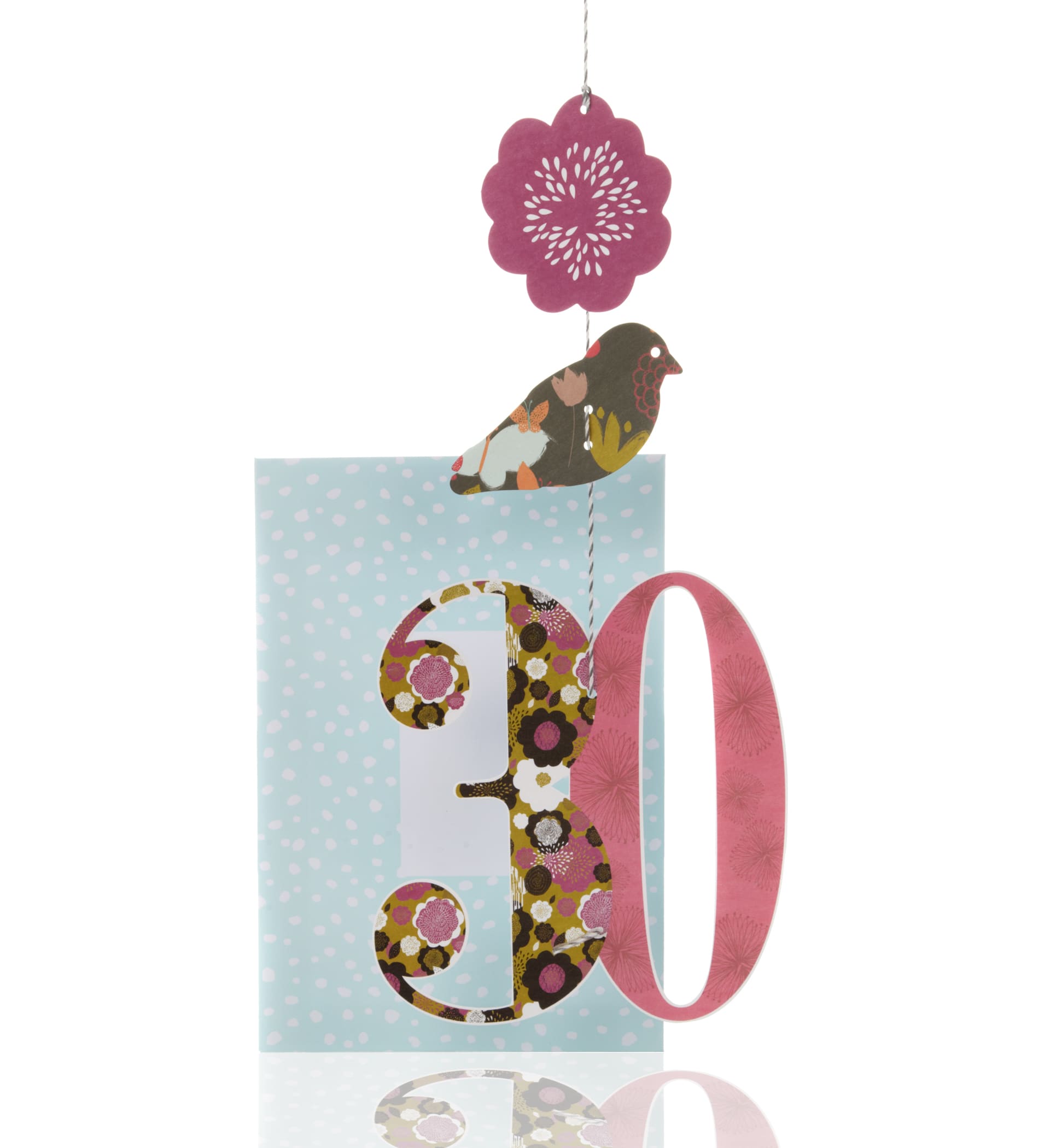 Floral Bunting 30 Birthday Card For Her Image 1 of 2