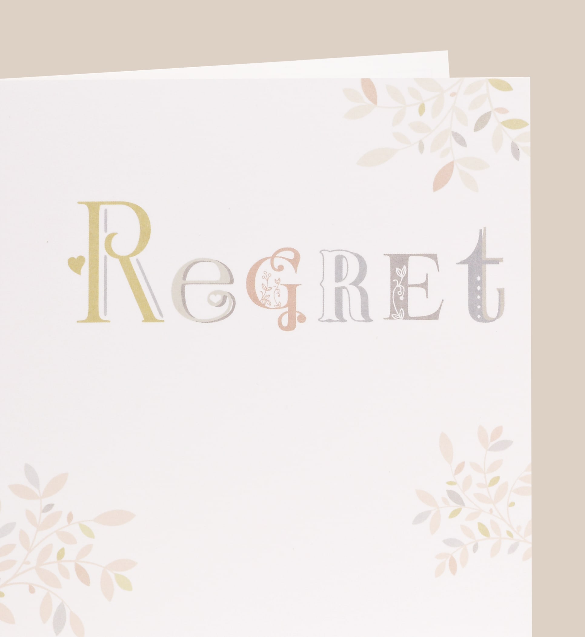 Wedding Regret Card Image 1 of 2