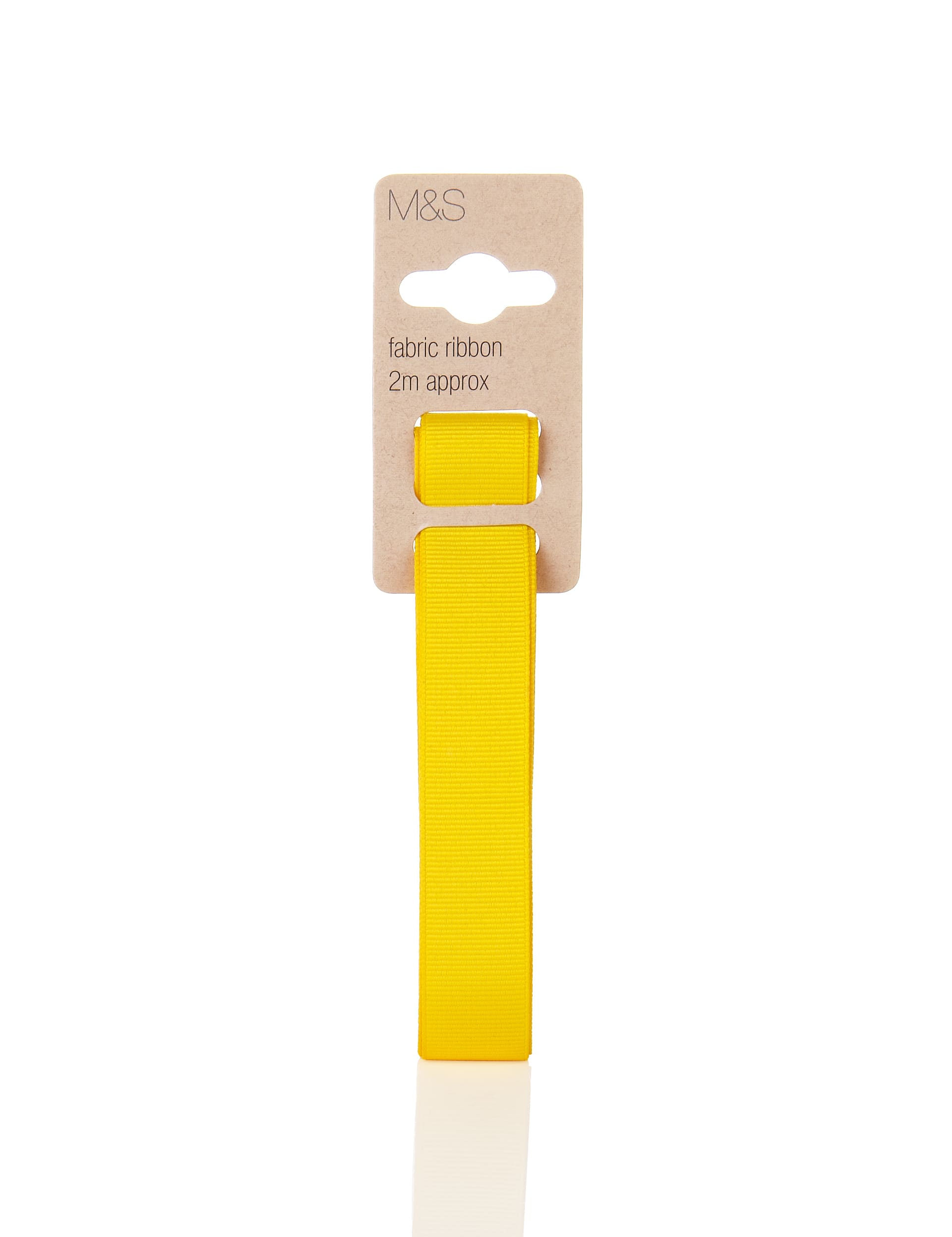 2m Yellow Fabric Ribbon | M&S