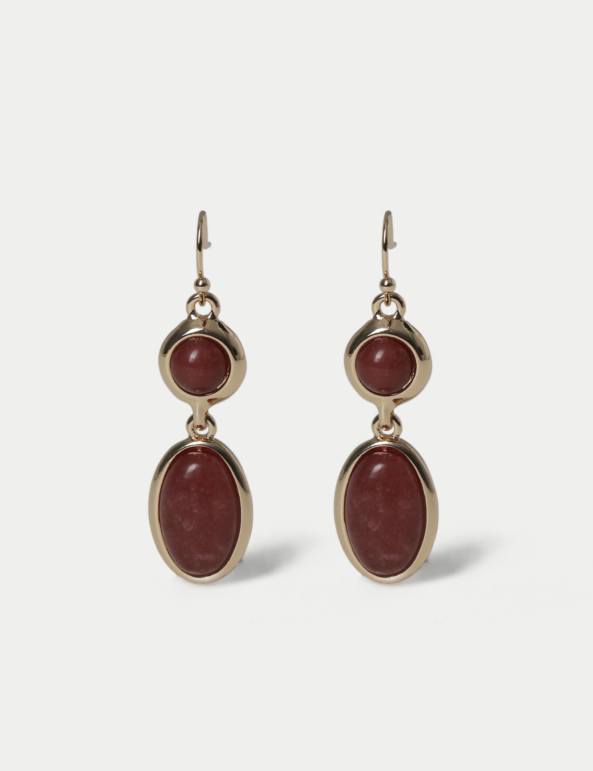 Per Una Natural Stone Double Drop Earrings
