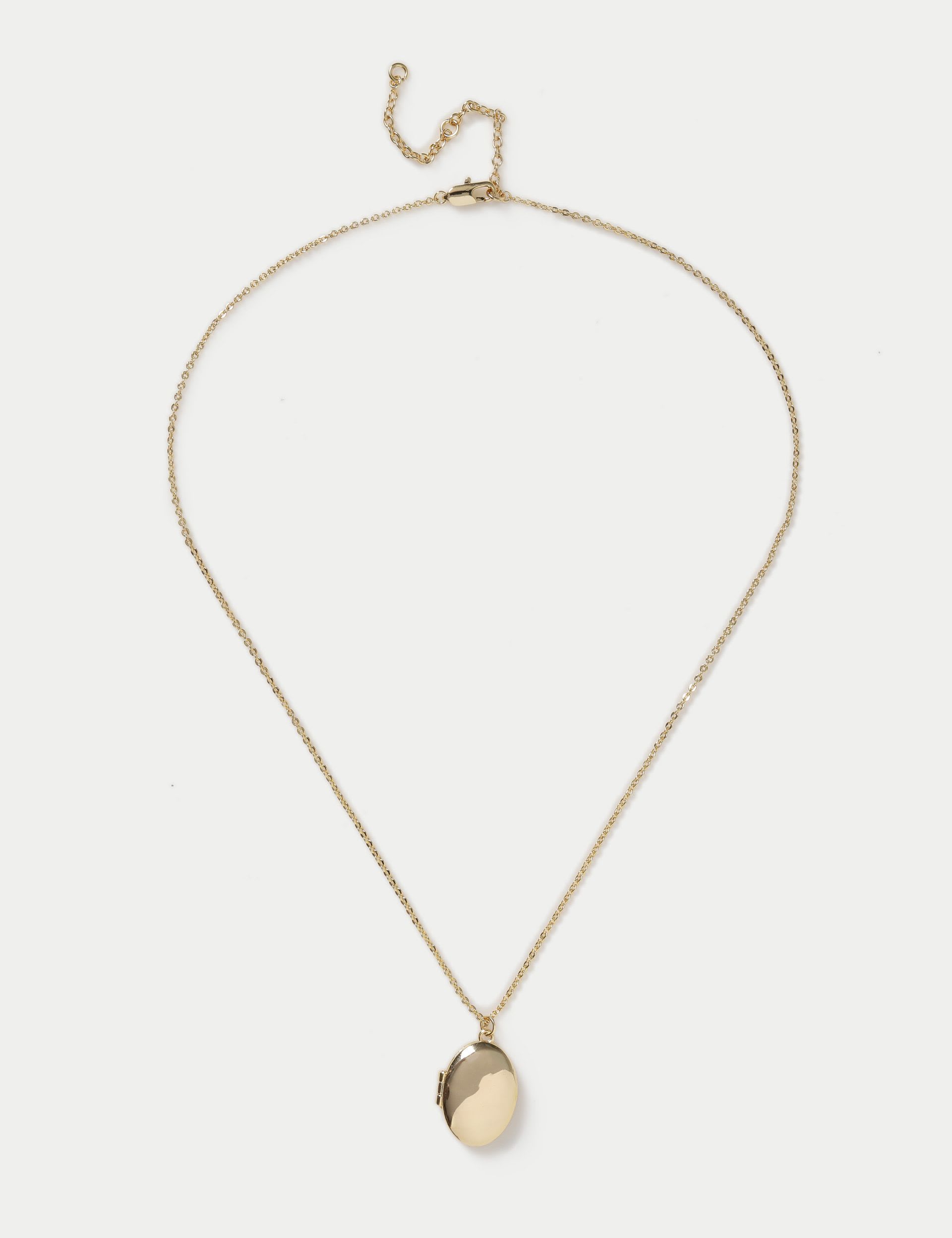14ct Gold Plated Locket Necklace | M&S | M&S