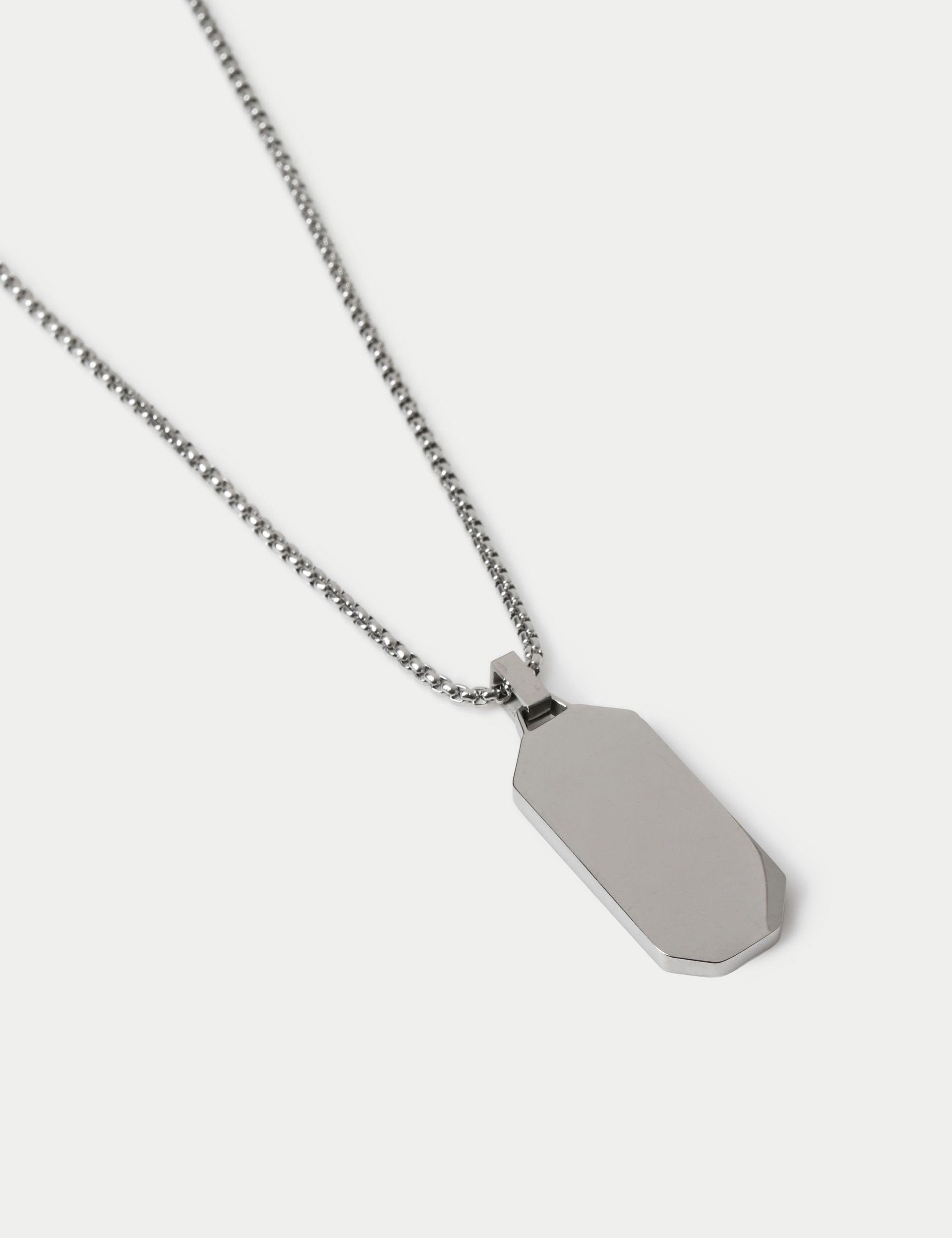 Stainless Steel Dog Tag Necklace | M&S