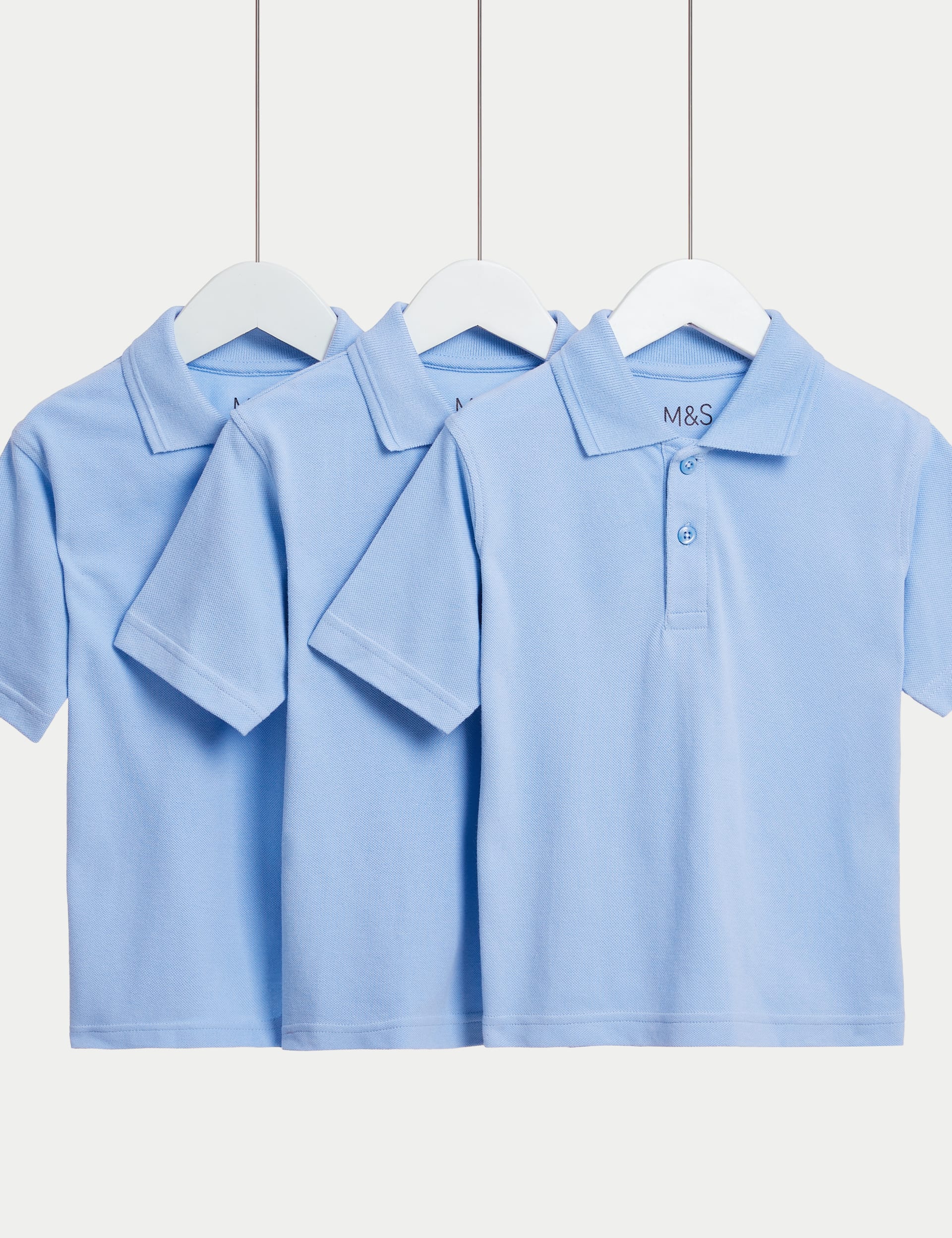 3pk Unisex Stain Resist School Polo Shirts (2-18 Yrs)