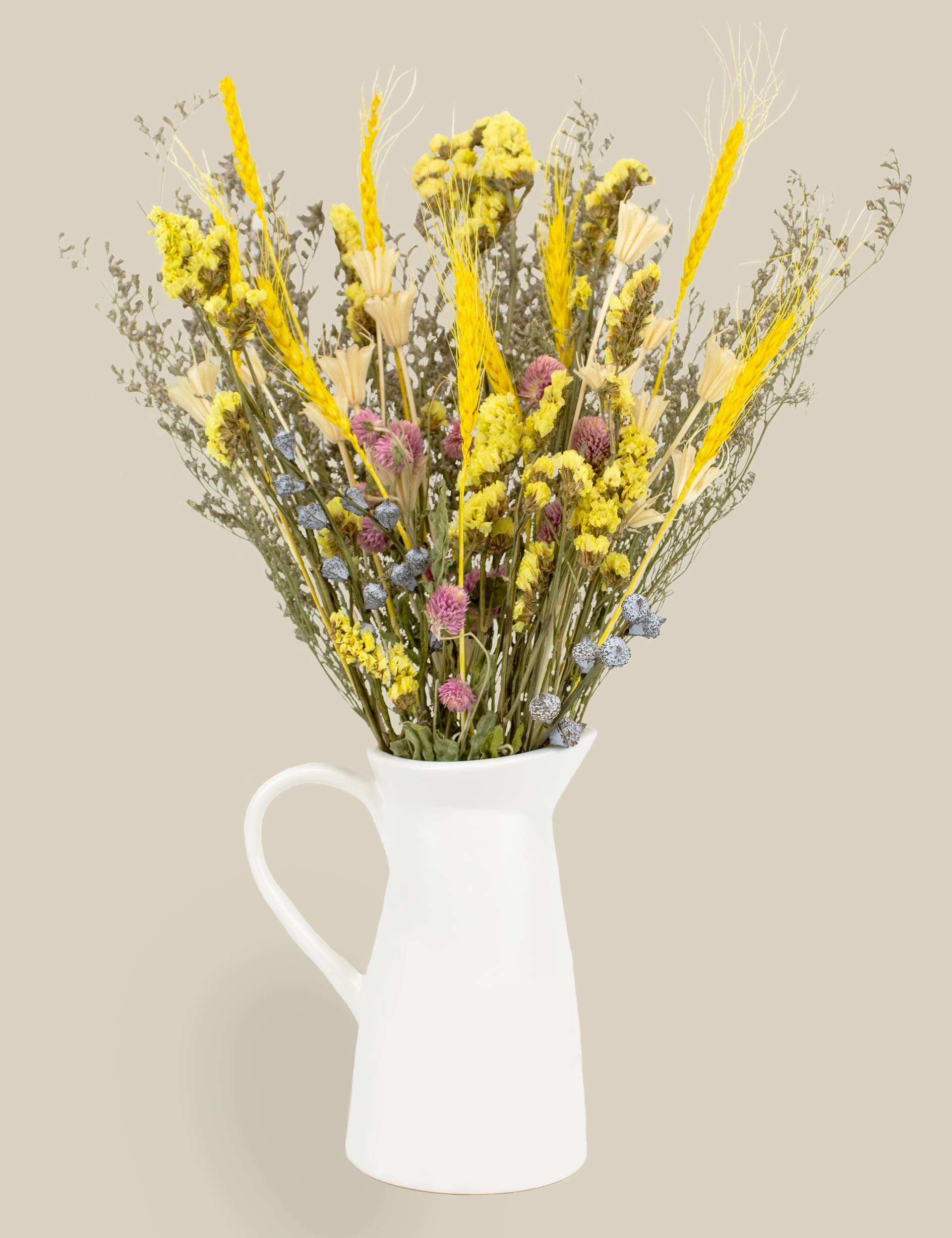 Dried Pampas & Globe Amaranth Bouquet