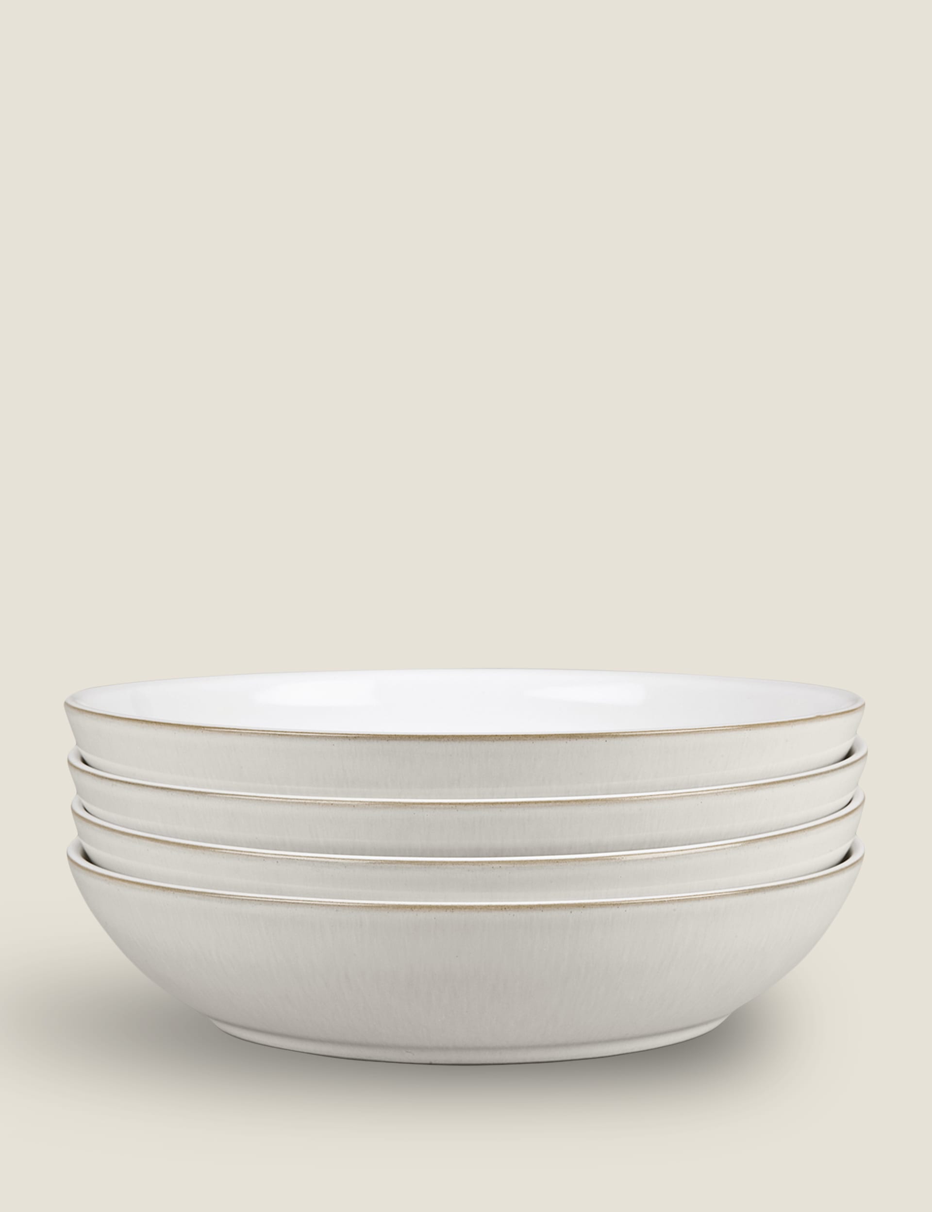 Set of 4 Natural Canvas Pasta Bowls