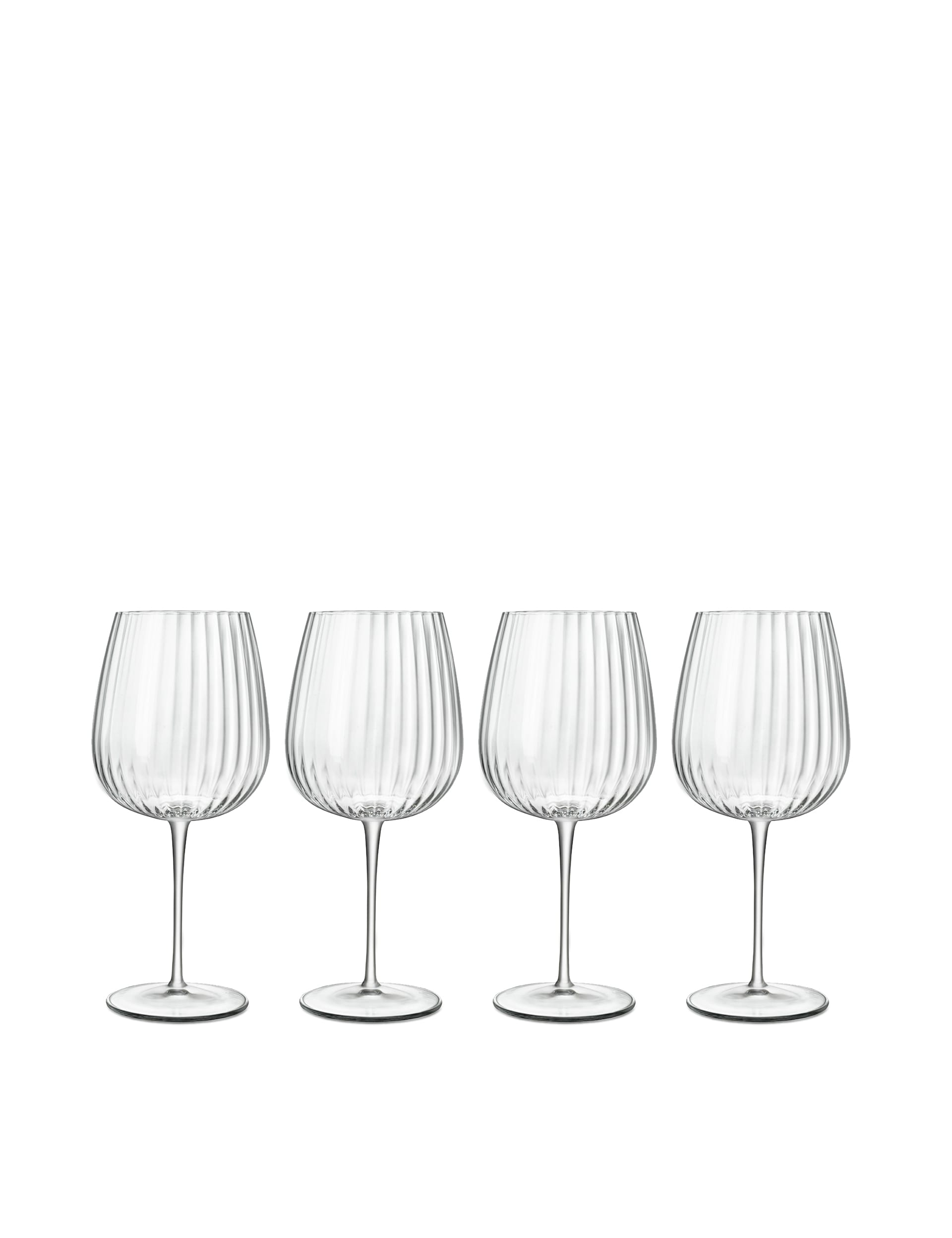 Set of 4 Optica Burgundy & Gin Glasses | Luigi Bormioli | M&S