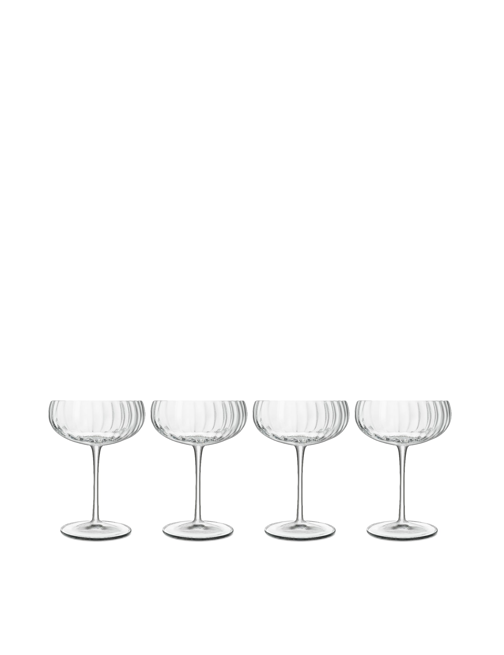 Set of 4 Optica Champagne Saucers
