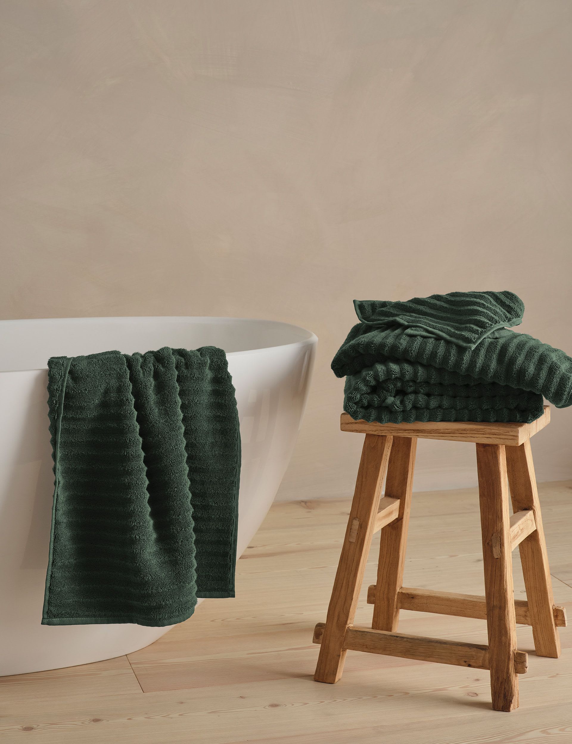 Bedfolk Ripple Pure Turkish Cotton Towel at M&S