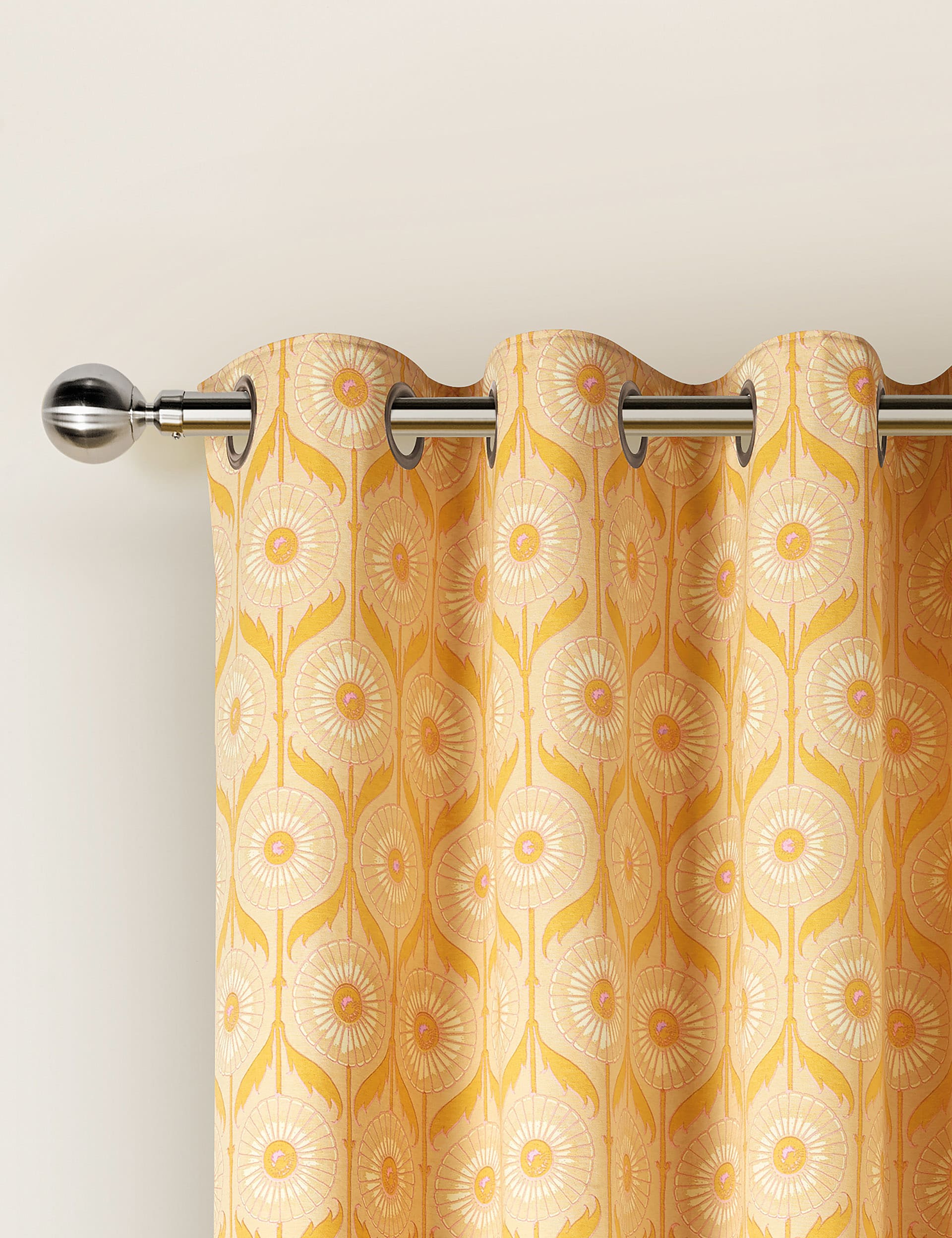 Daisy Geometric Print Curtains Image 1 of 2