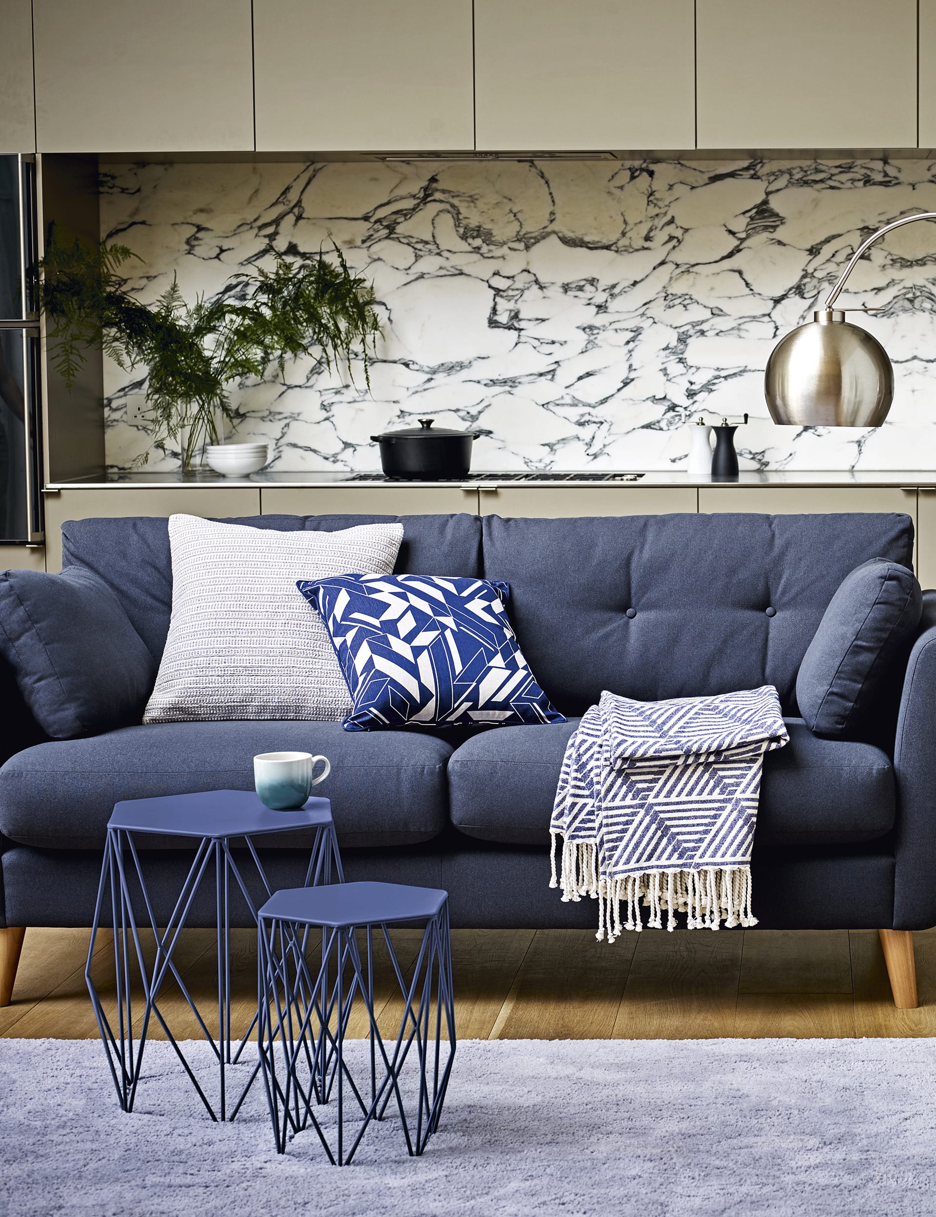Geometric Print Cushion Image 2 of 3