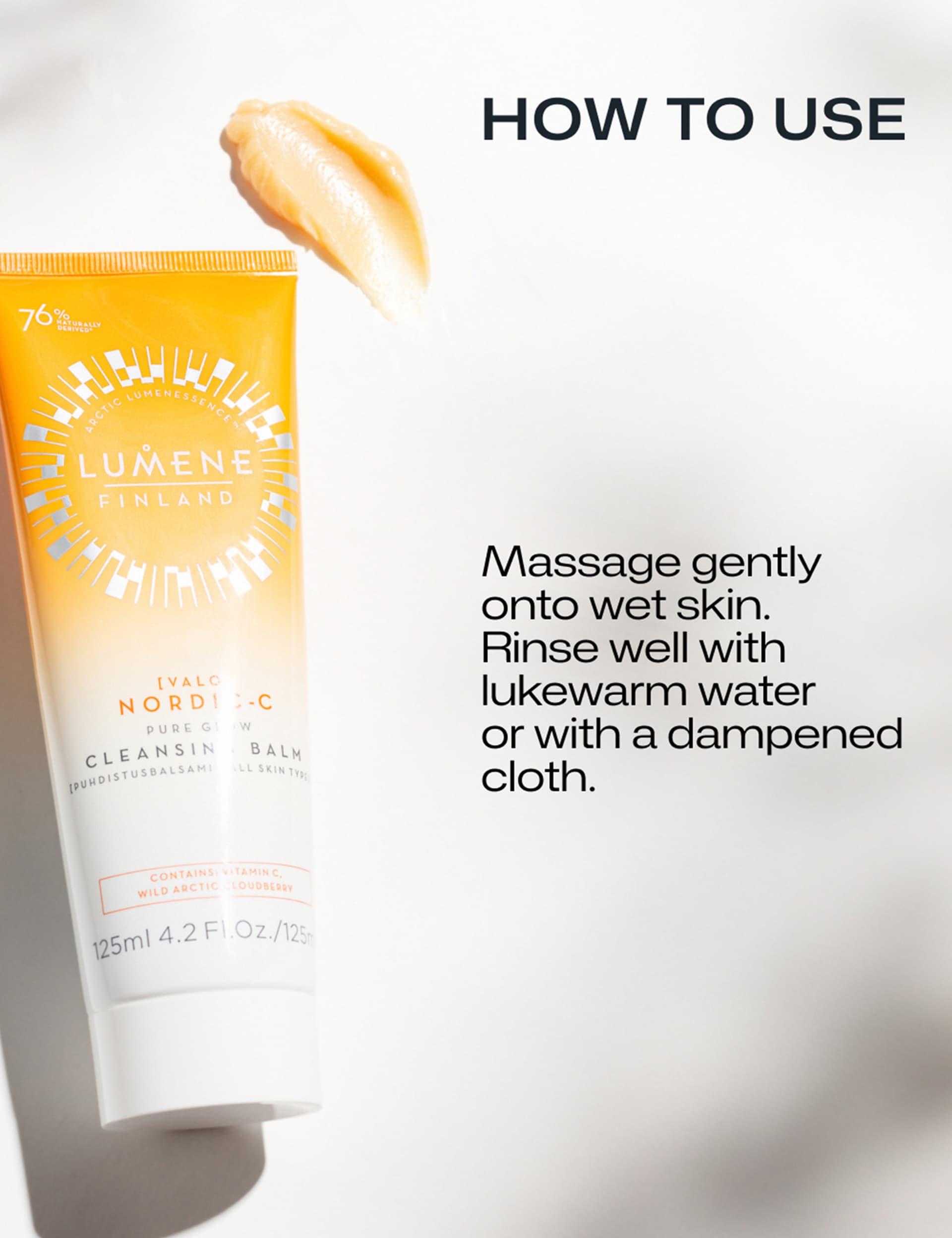 Cleansing Balm with Vitamin C and Cloudberry Oil for Radiant Skin 125ml
