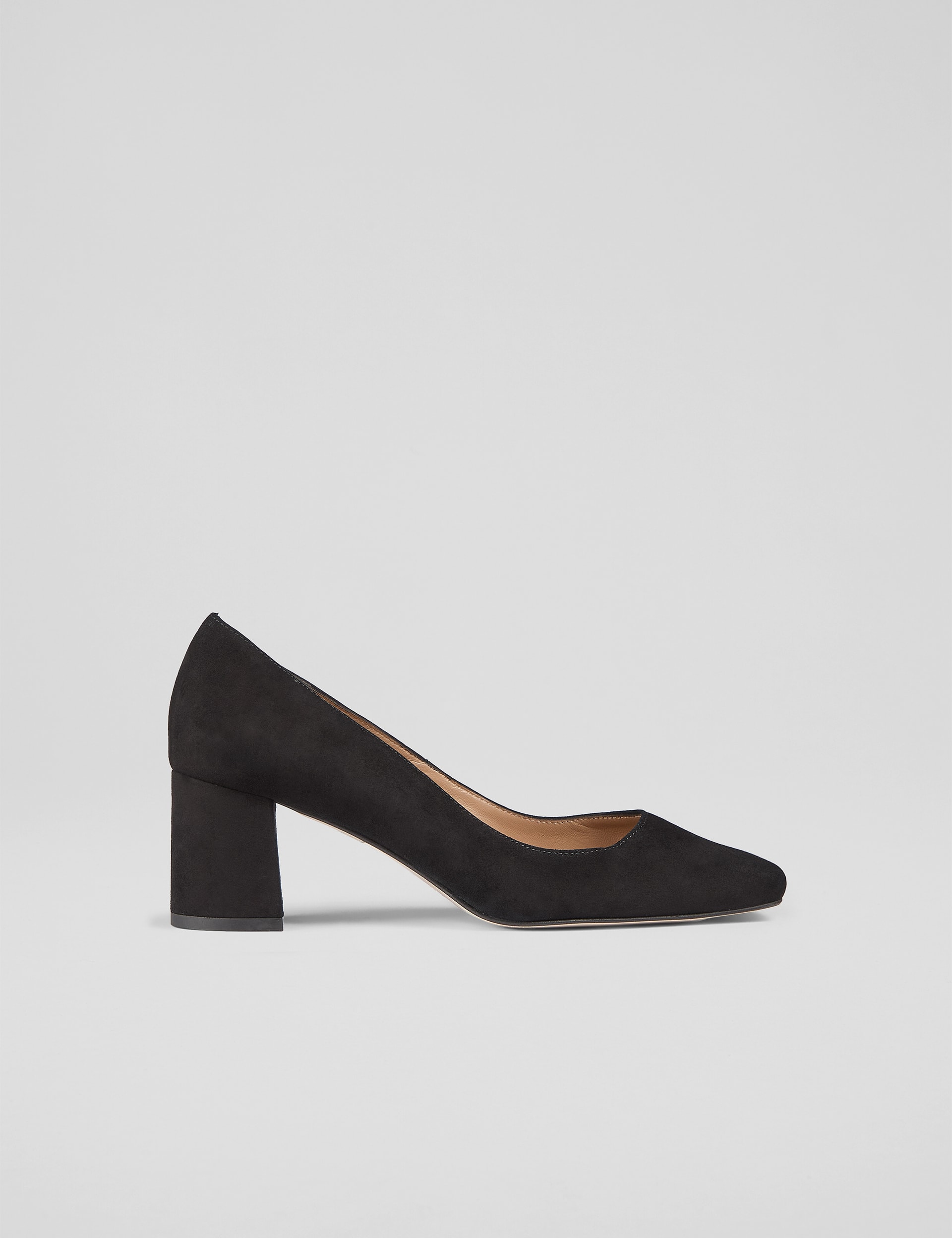 Suede Block Heel Square Toe Court Shoes | LK BENNETT | M&S