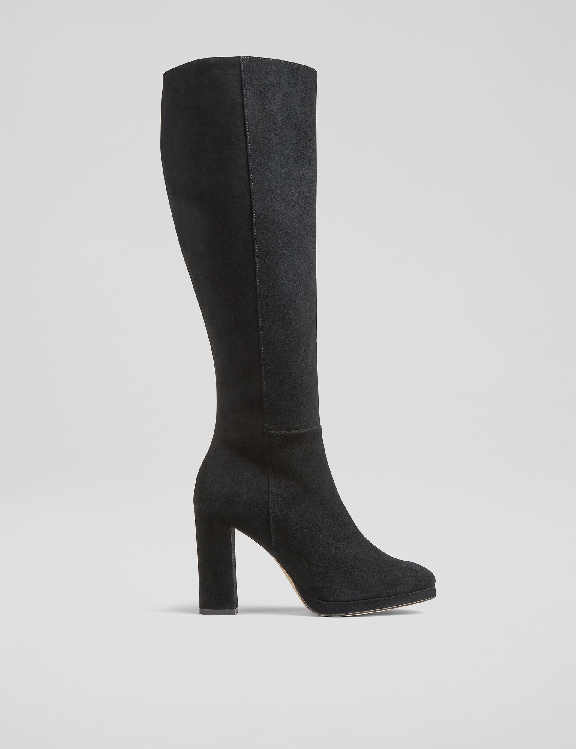 logo-sole 100mm leather knee-high boots