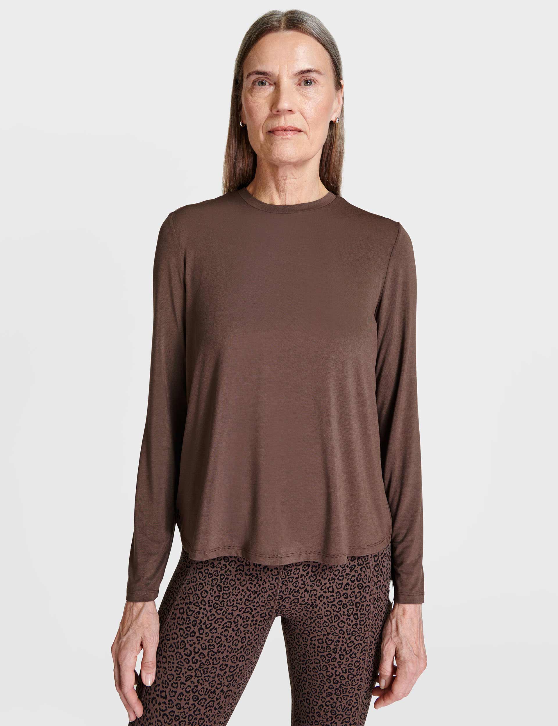 Modal Rich Crew Neck Drape Back Top | Sweaty Betty | M&S